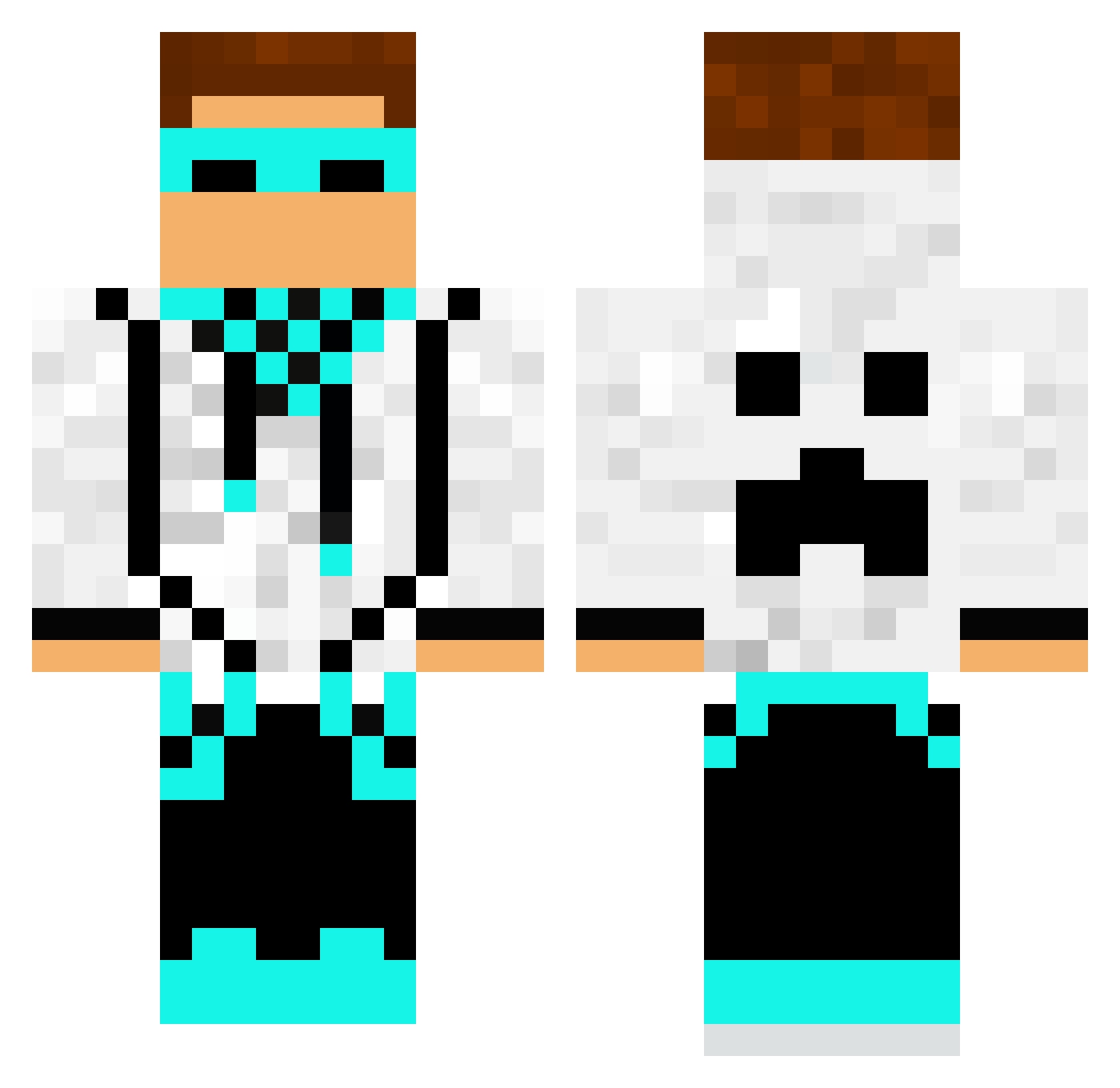 Teaniss2 Minecraft skin, front and back view