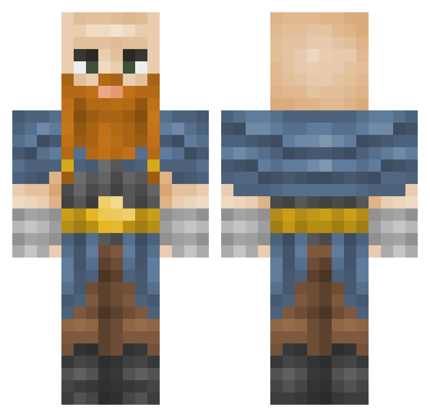 FrozenmcpickleYT Minecraft skin, front and back view