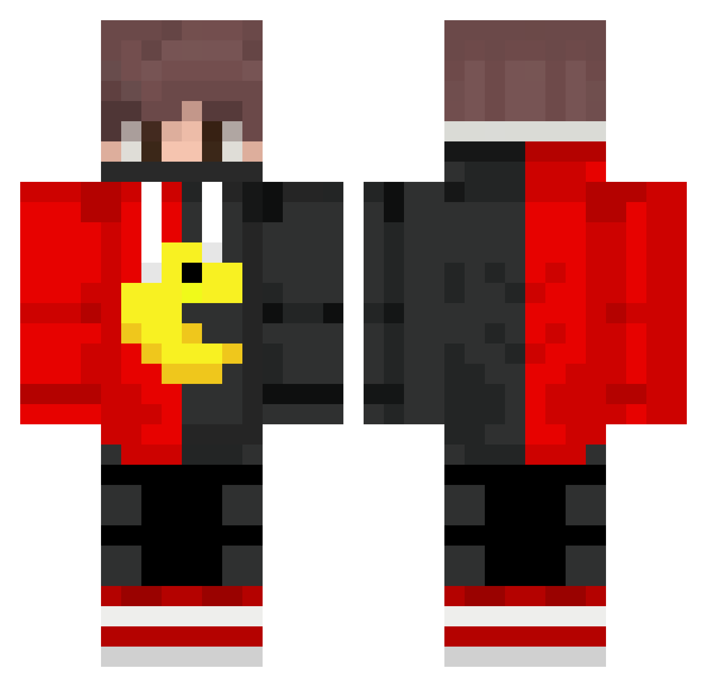 taron81 Minecraft skin, front and back view