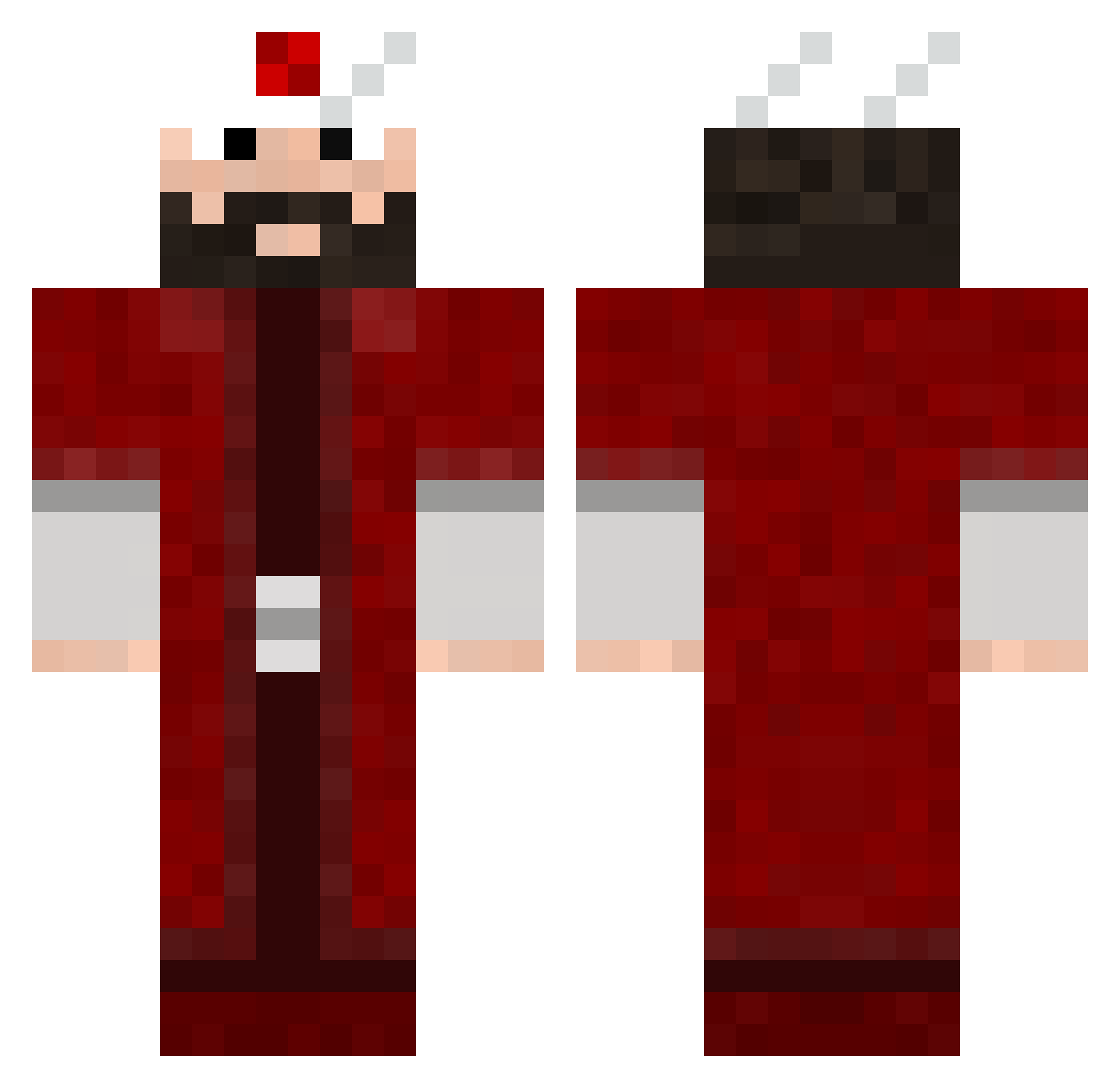 TheSerpent Minecraft skin, front and back view