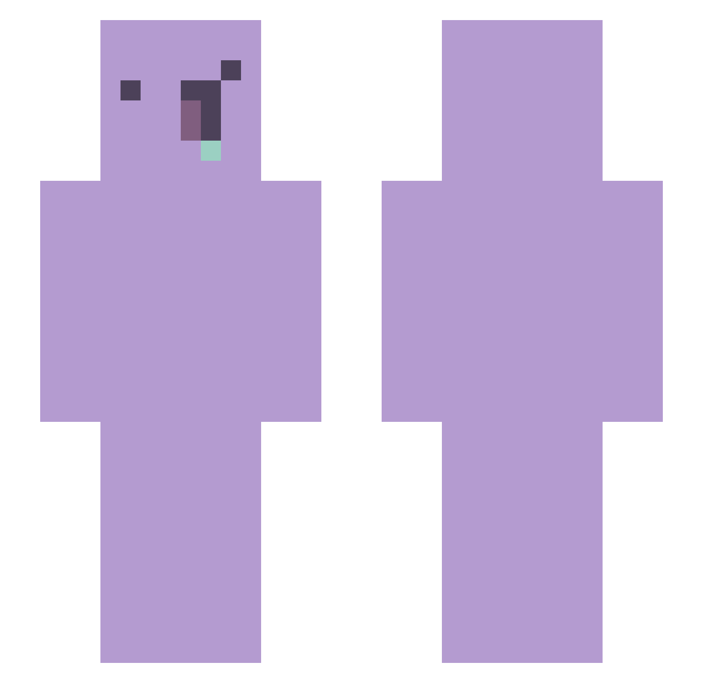 DesirRing Minecraft skin, front and back view