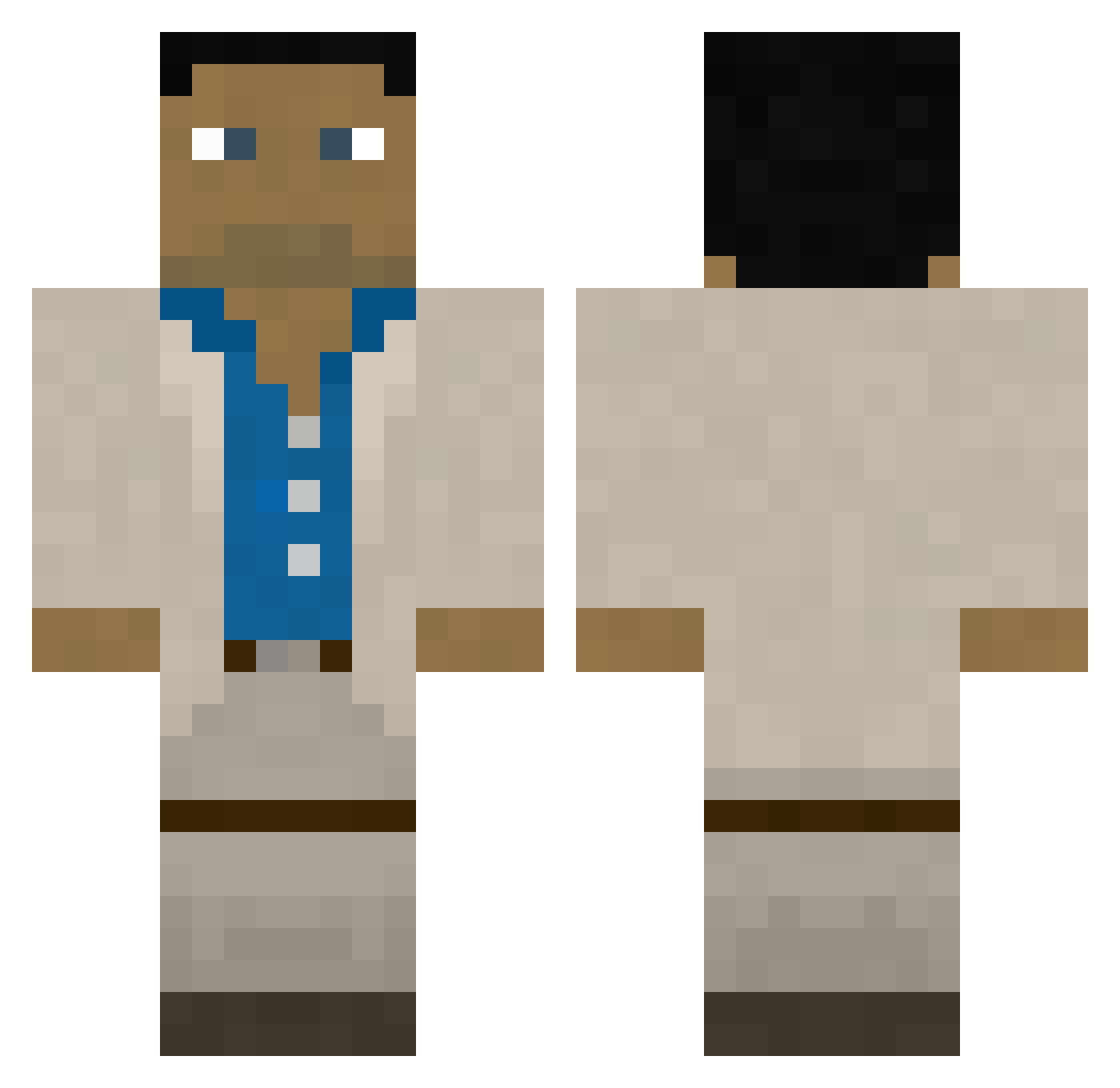 andreasv4 Minecraft skin, front and back view