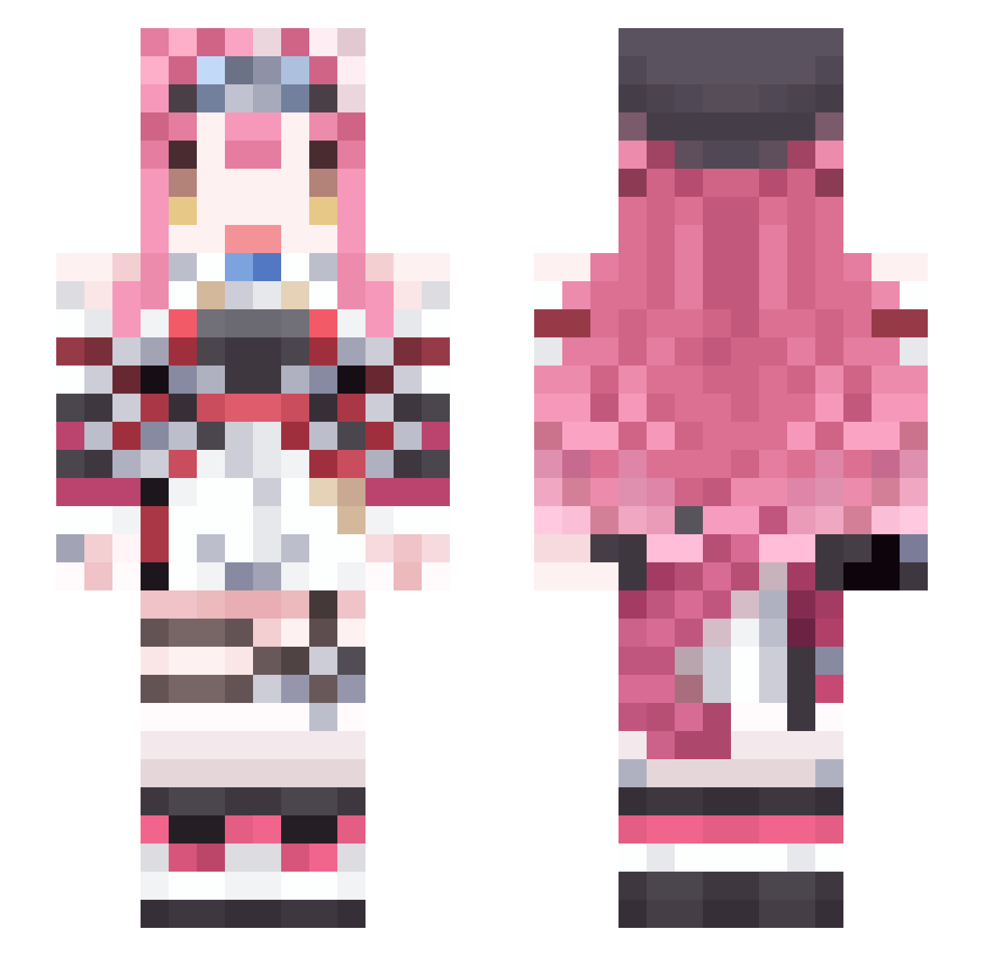Nike_tw Minecraft skin, front and back view