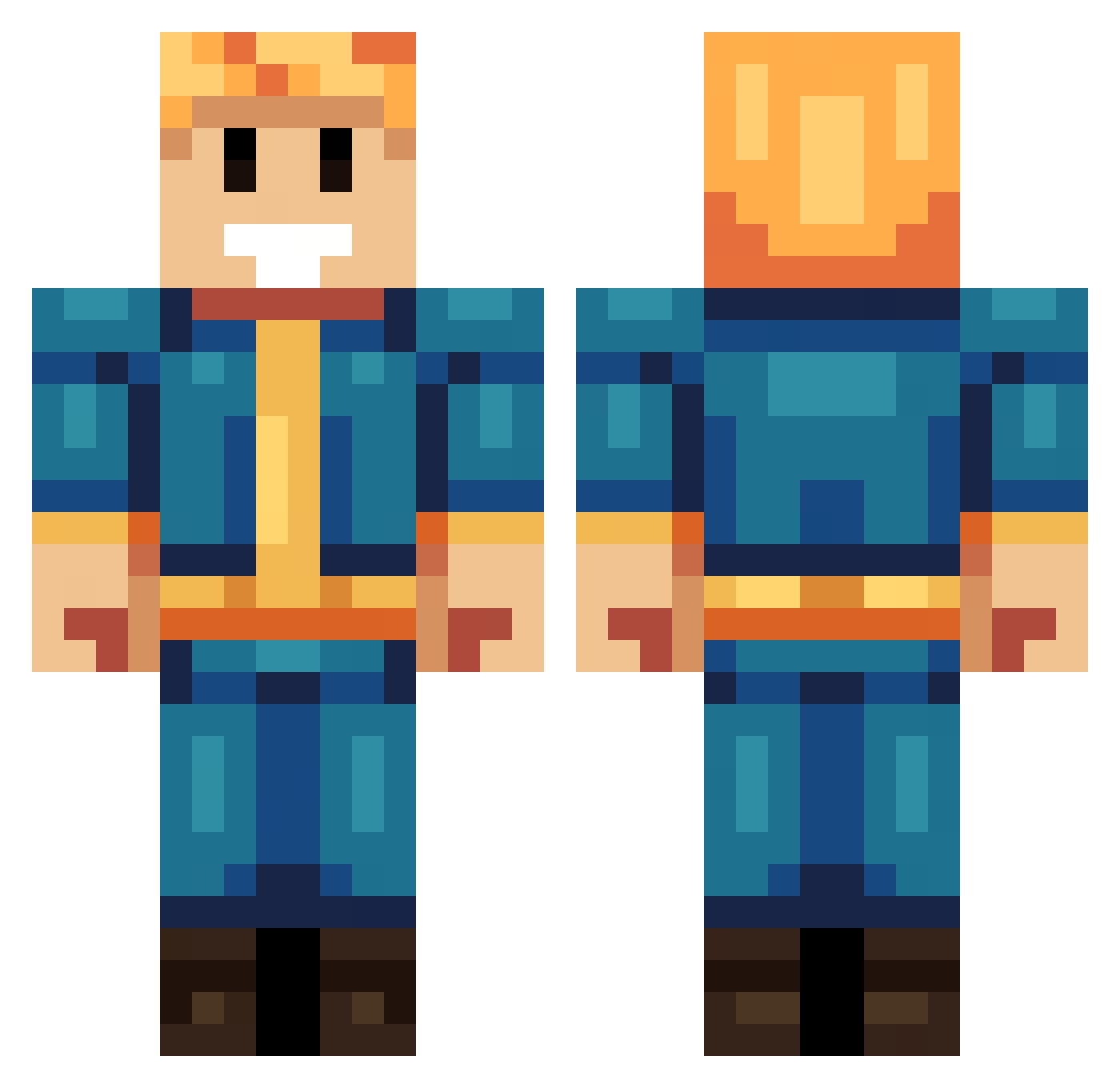 USP_Stick Minecraft skin, front and back view