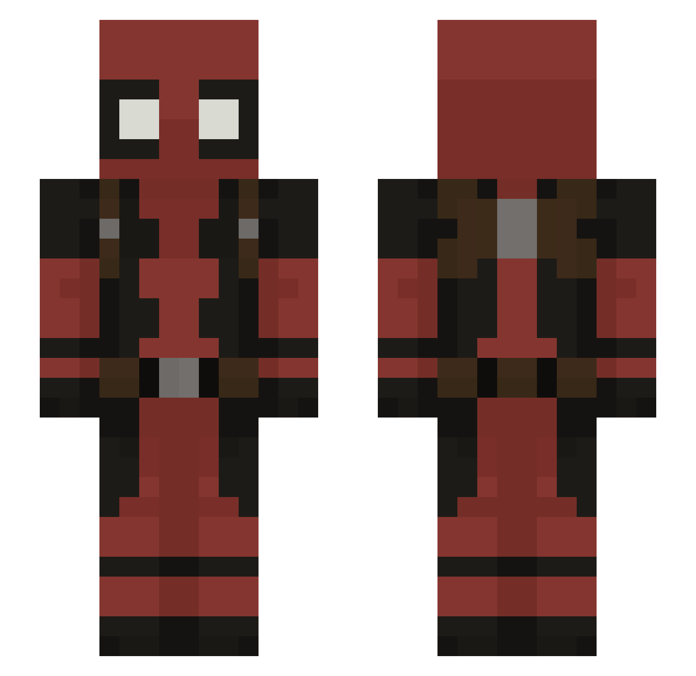 HiddenKiller504 Minecraft skin, front and back view