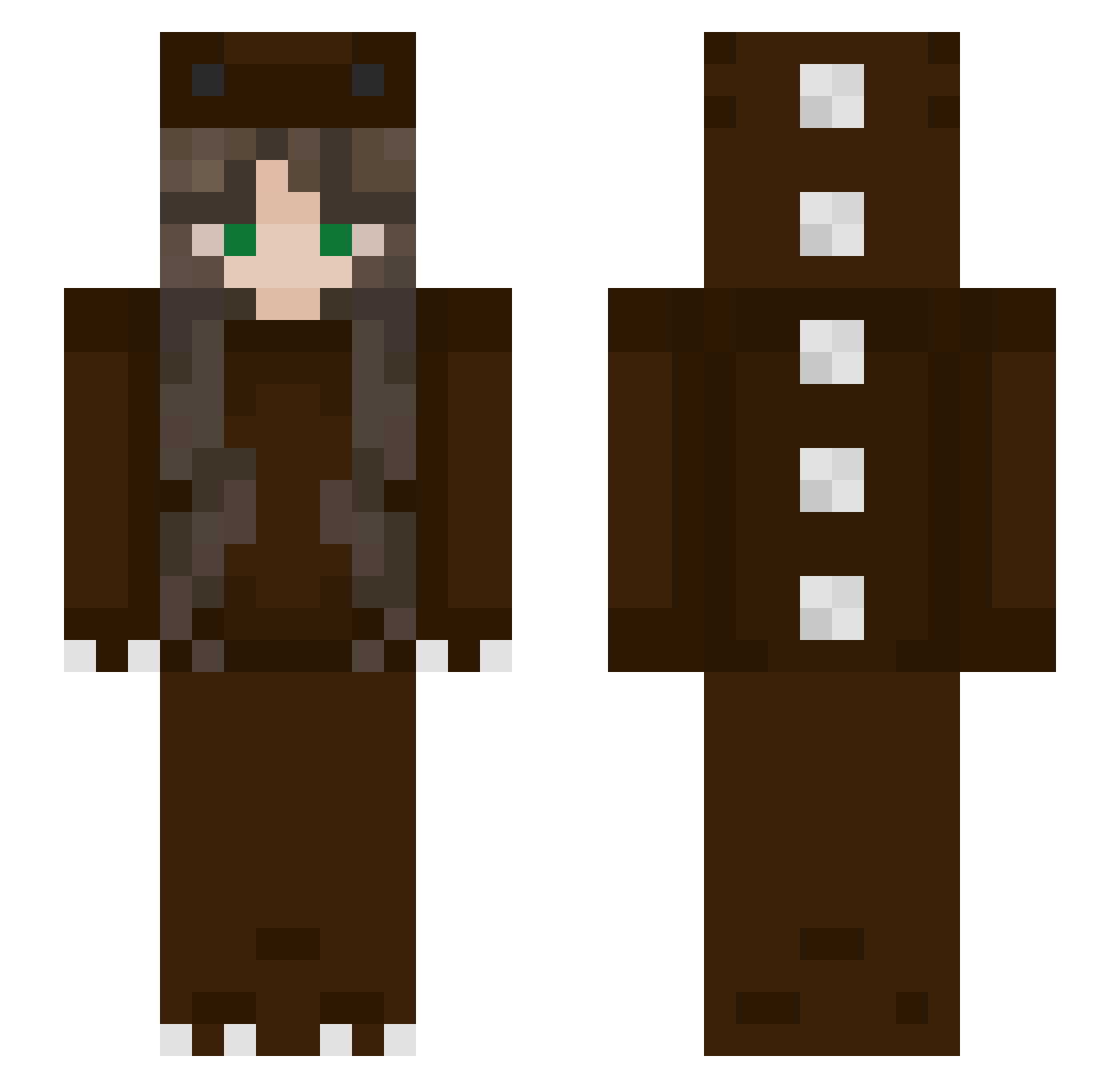 woahwhoasked Minecraft skin, front and back view