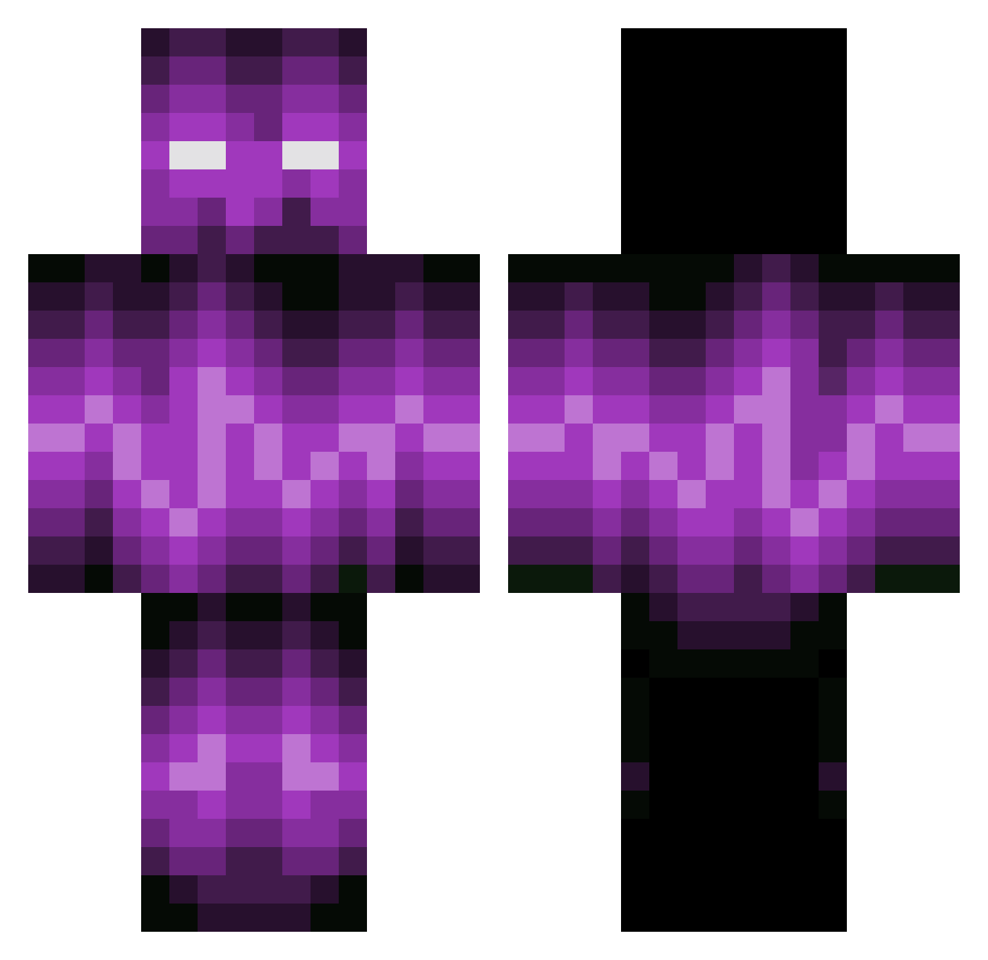 Baleen Minecraft skin, front and back view