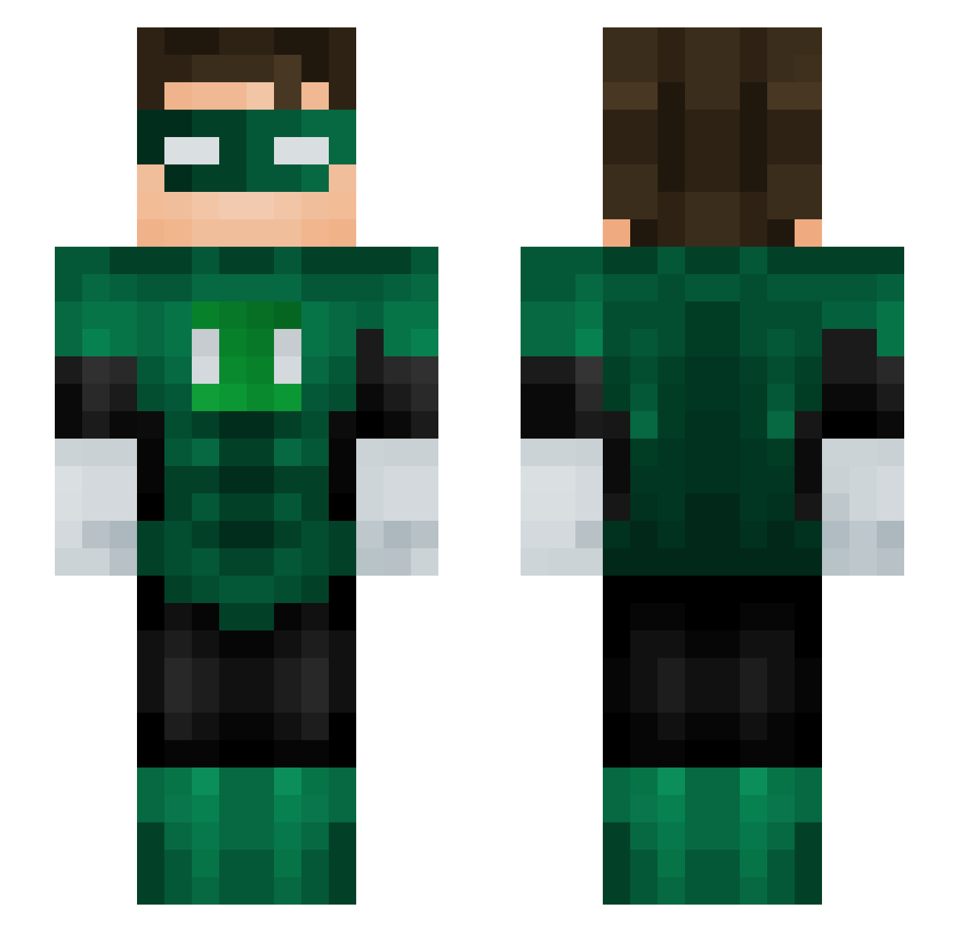 TheLegendOfCrozT Minecraft skin, front and back view