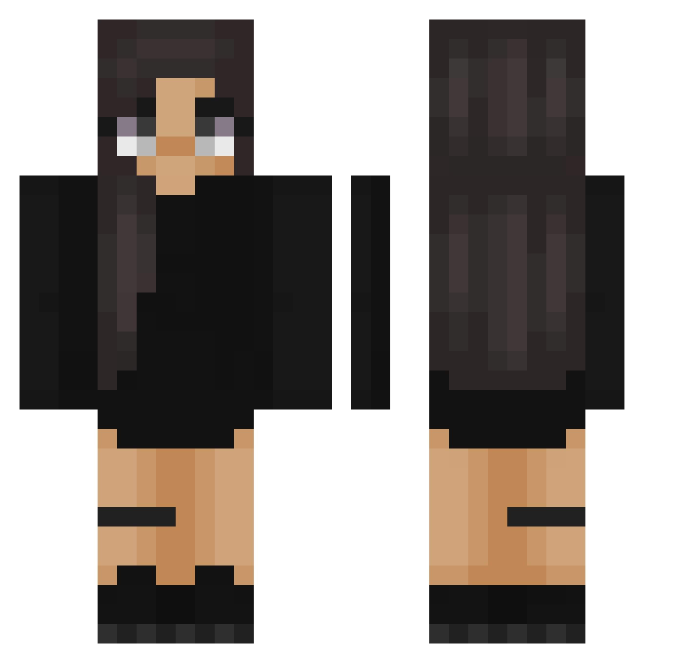 seiinen2point0 Minecraft skin, front and back view