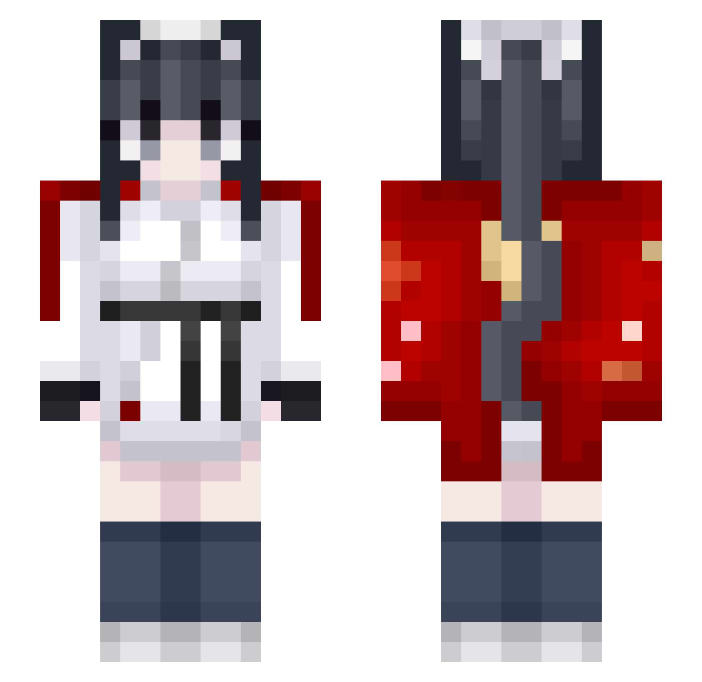 Soliott Minecraft skin, front and back view
