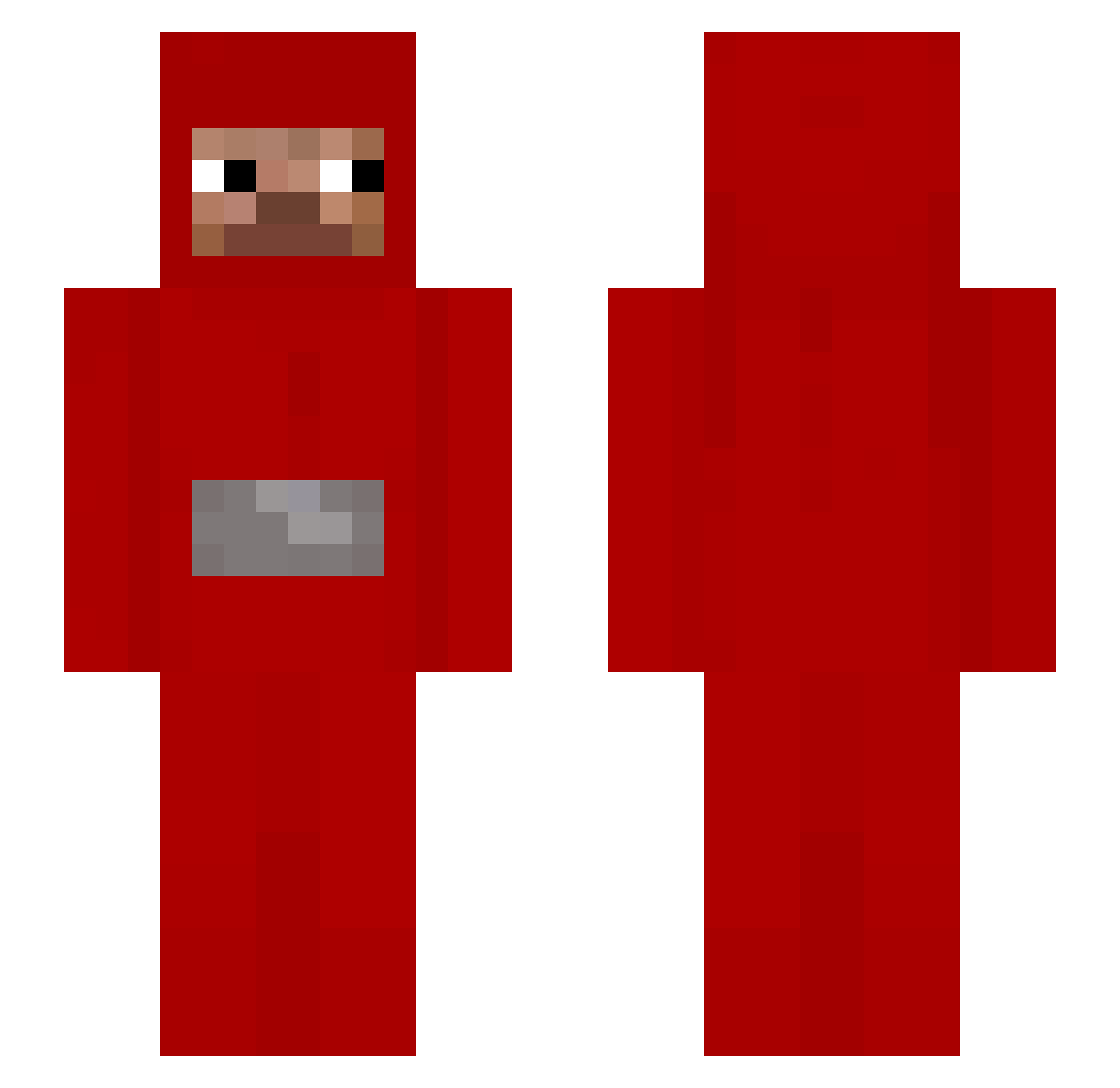 Supergunner2 Minecraft skin, front and back view