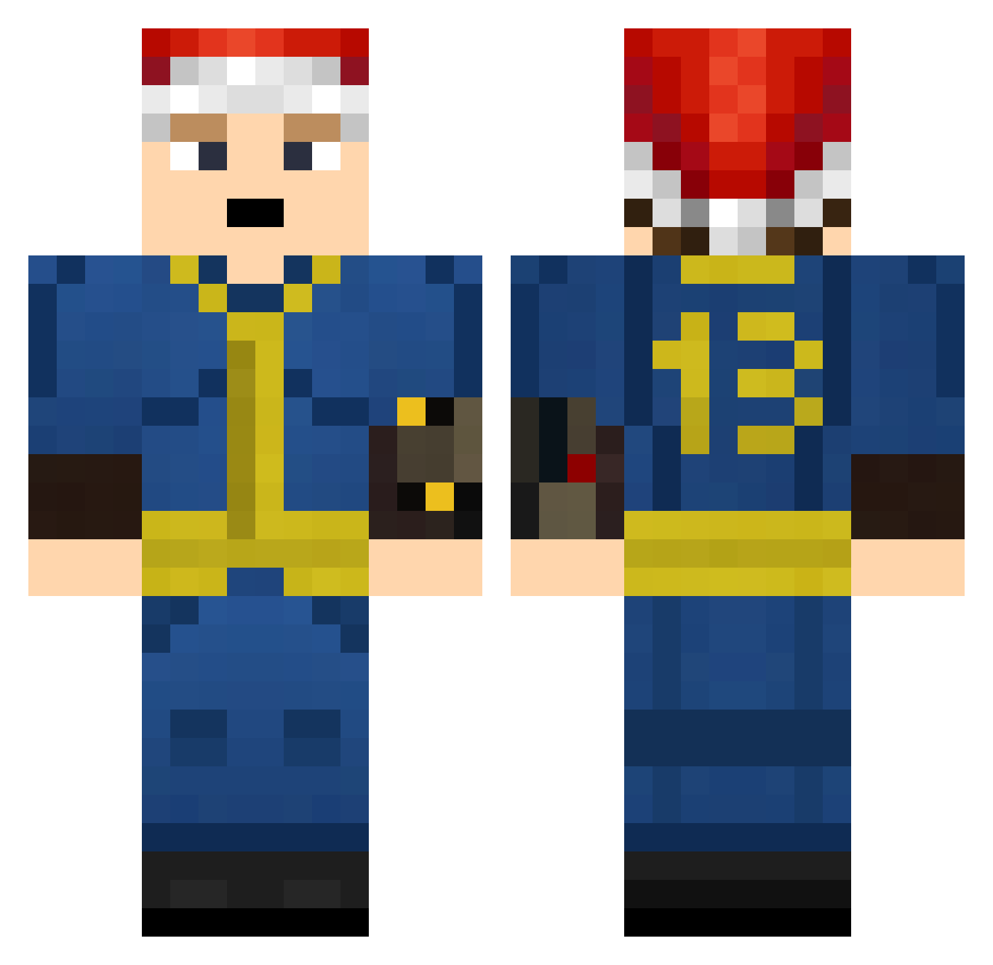 podvoh228 Minecraft skin, front and back view