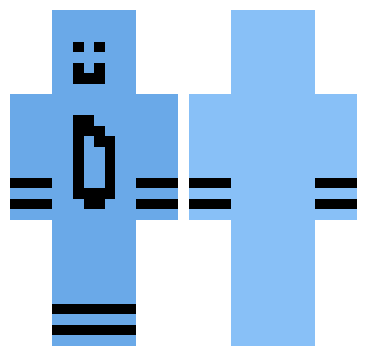 pichupunch0906 Minecraft skin, front and back view
