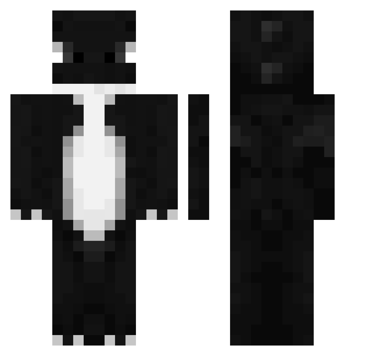 SevenFoold Minecraft skin, front and back view