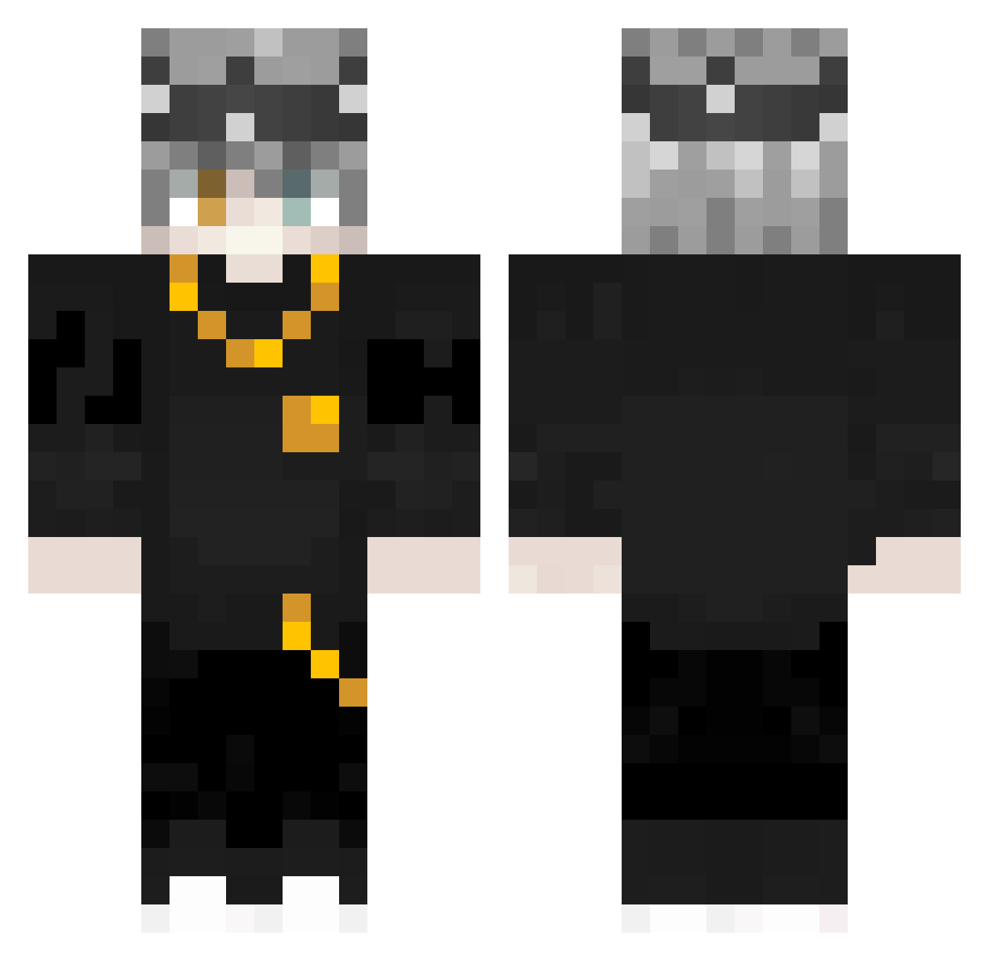 Gulejda Minecraft skin, front and back view
