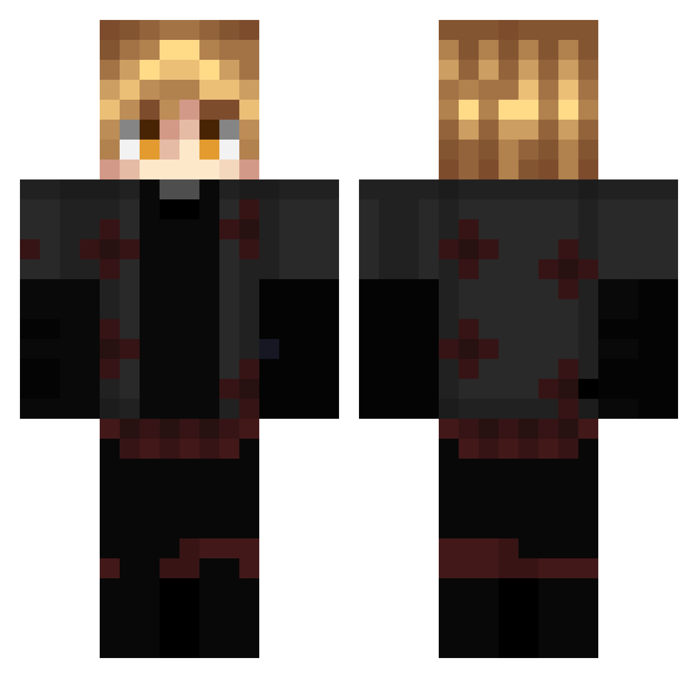 squyama Minecraft skin, front and back view