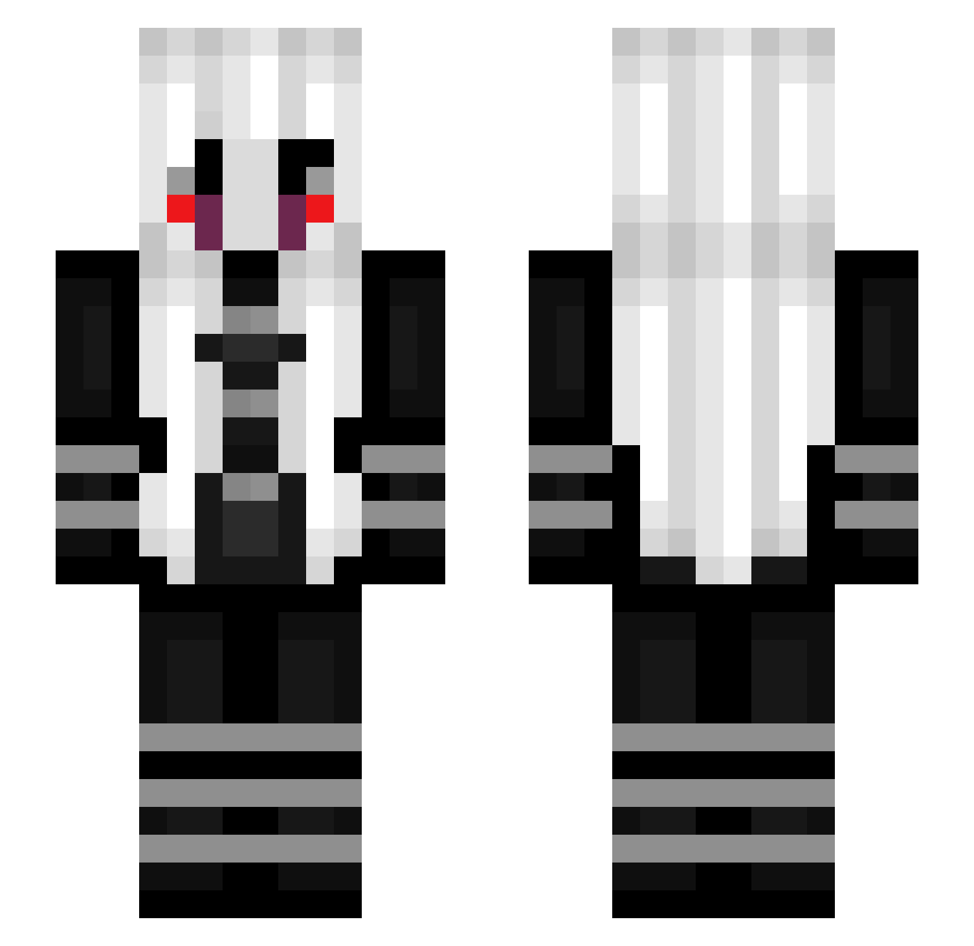 xextakyo Minecraft skin, front and back view