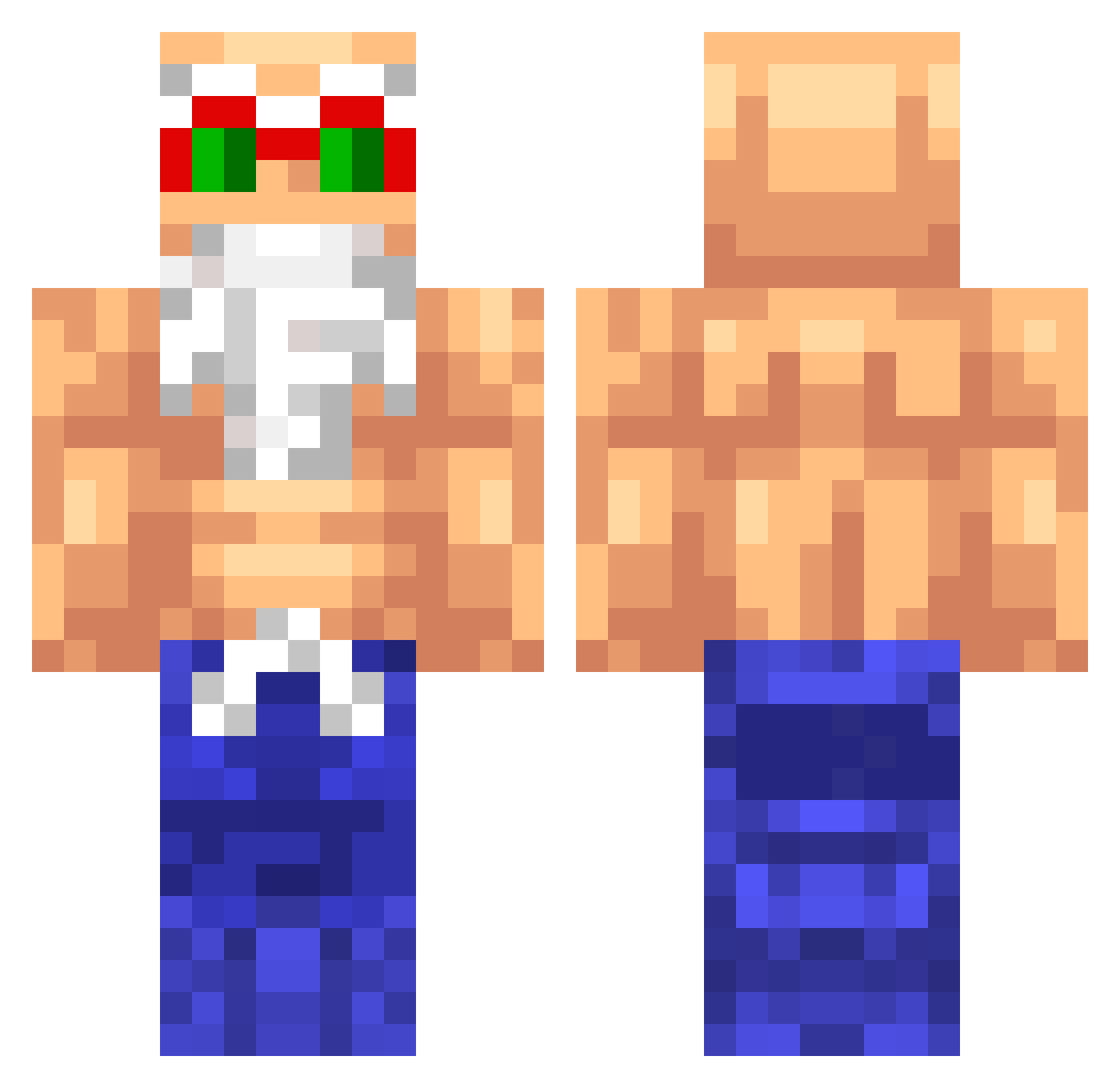 jaackle02 Minecraft skin, front and back view