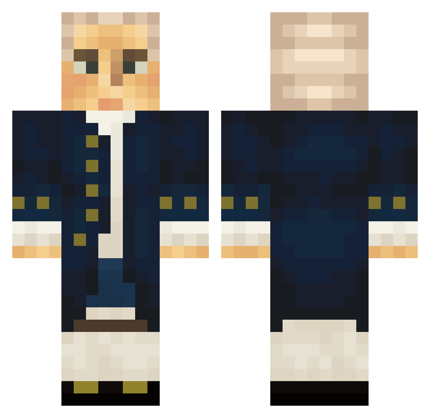 Hobbit07719 Minecraft skin, front and back view