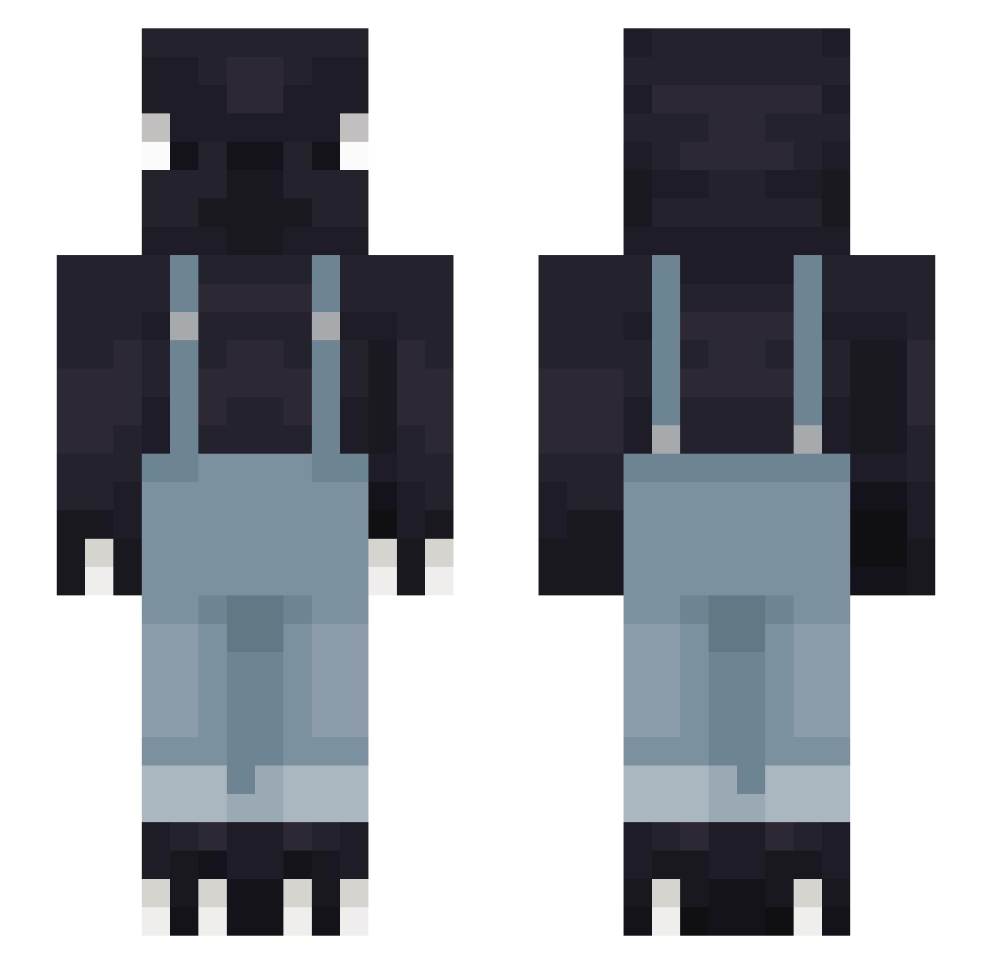 Krowtos Minecraft skin, front and back view