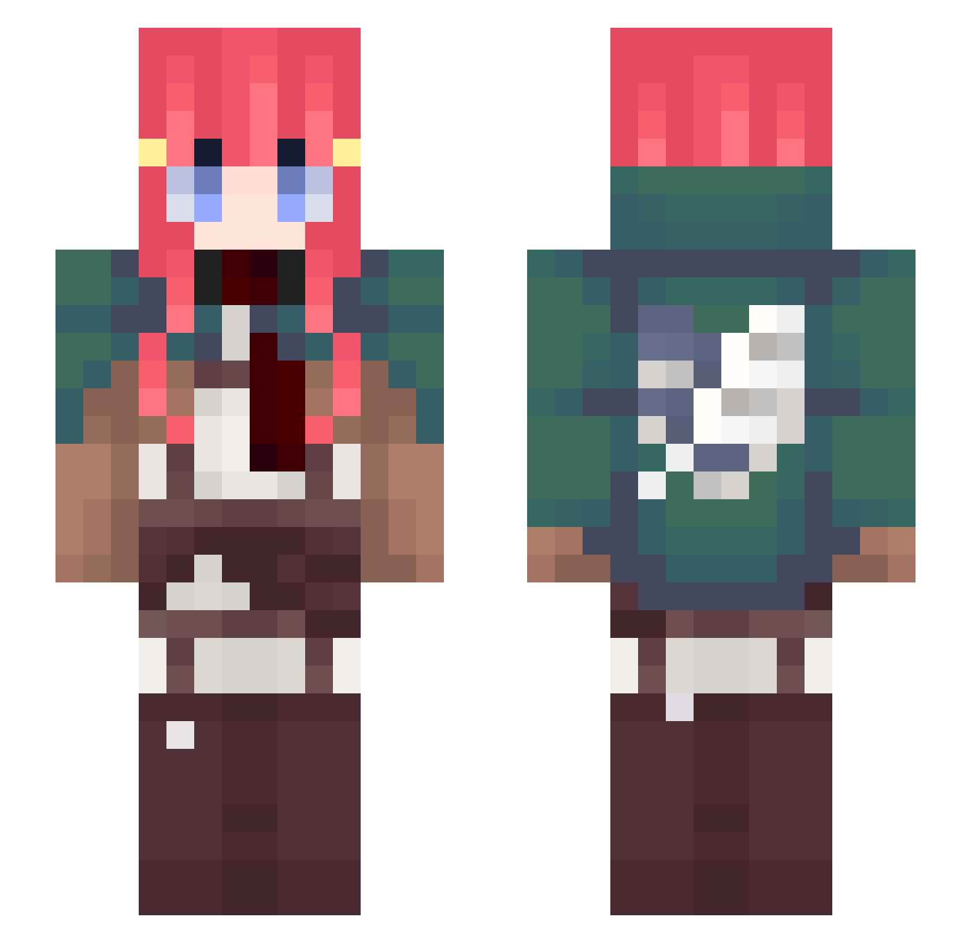 Shadowy_97 Minecraft skin, front and back view