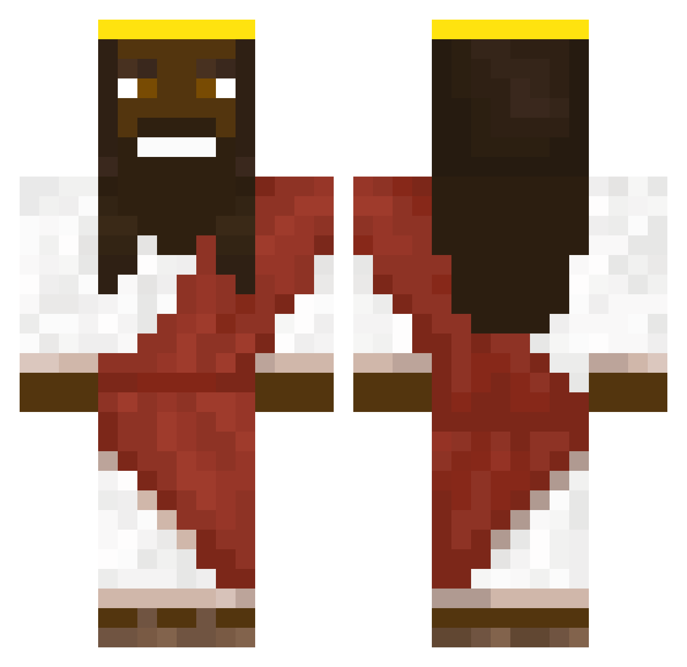 Adital Minecraft skin, front and back view