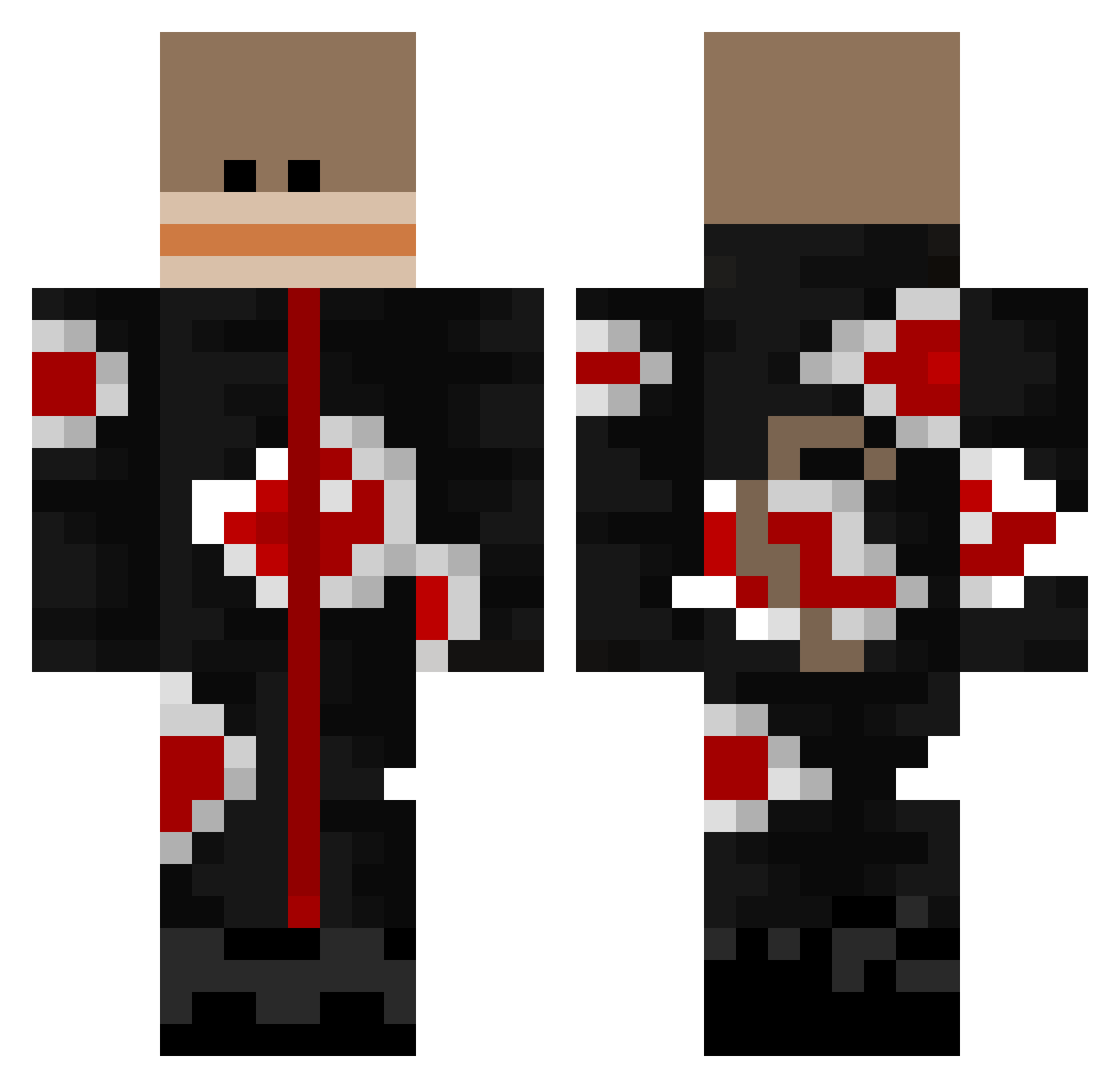 Luck9624 Minecraft skin, front and back view