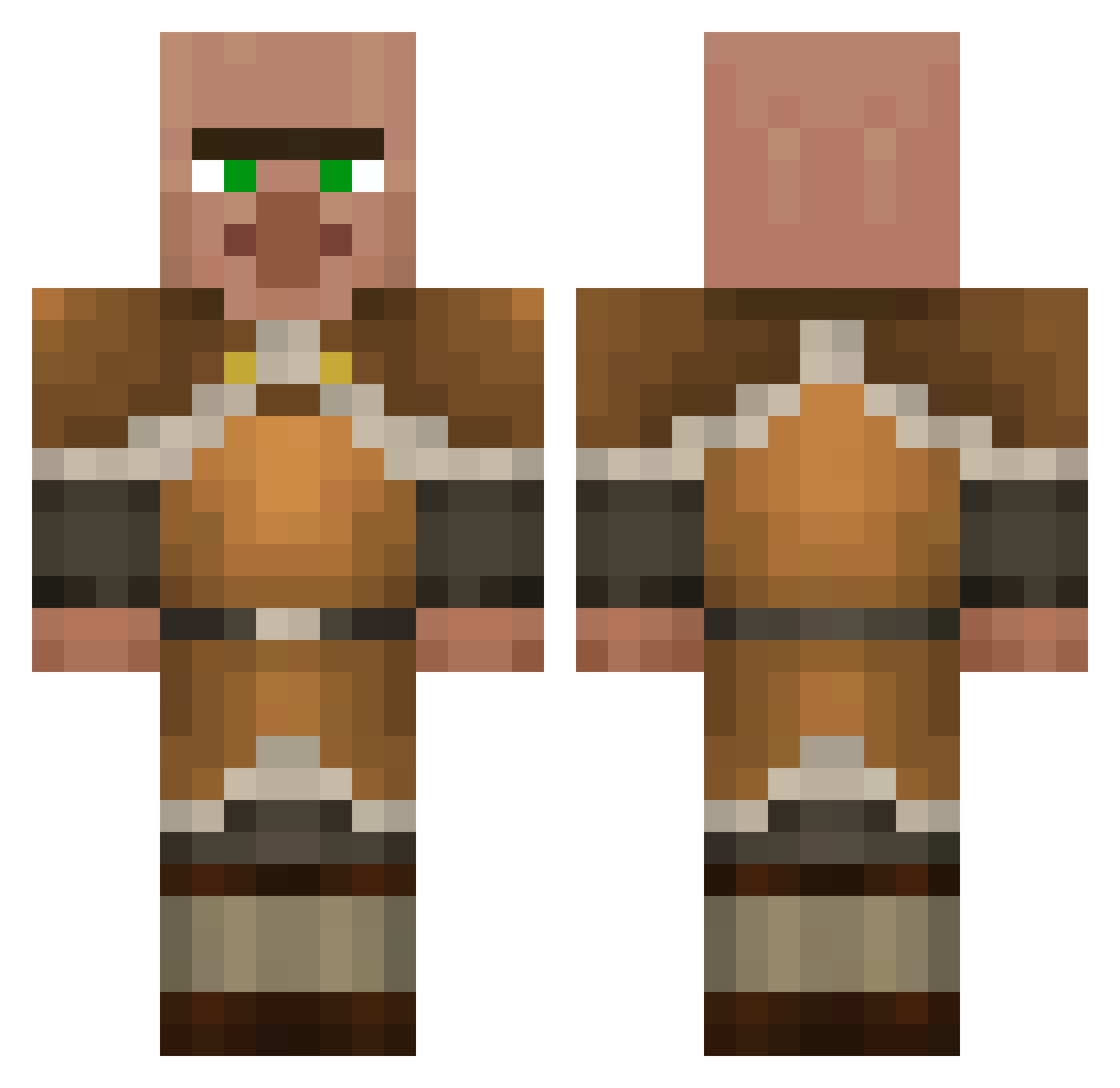 TomKhaGai Minecraft skin, front and back view