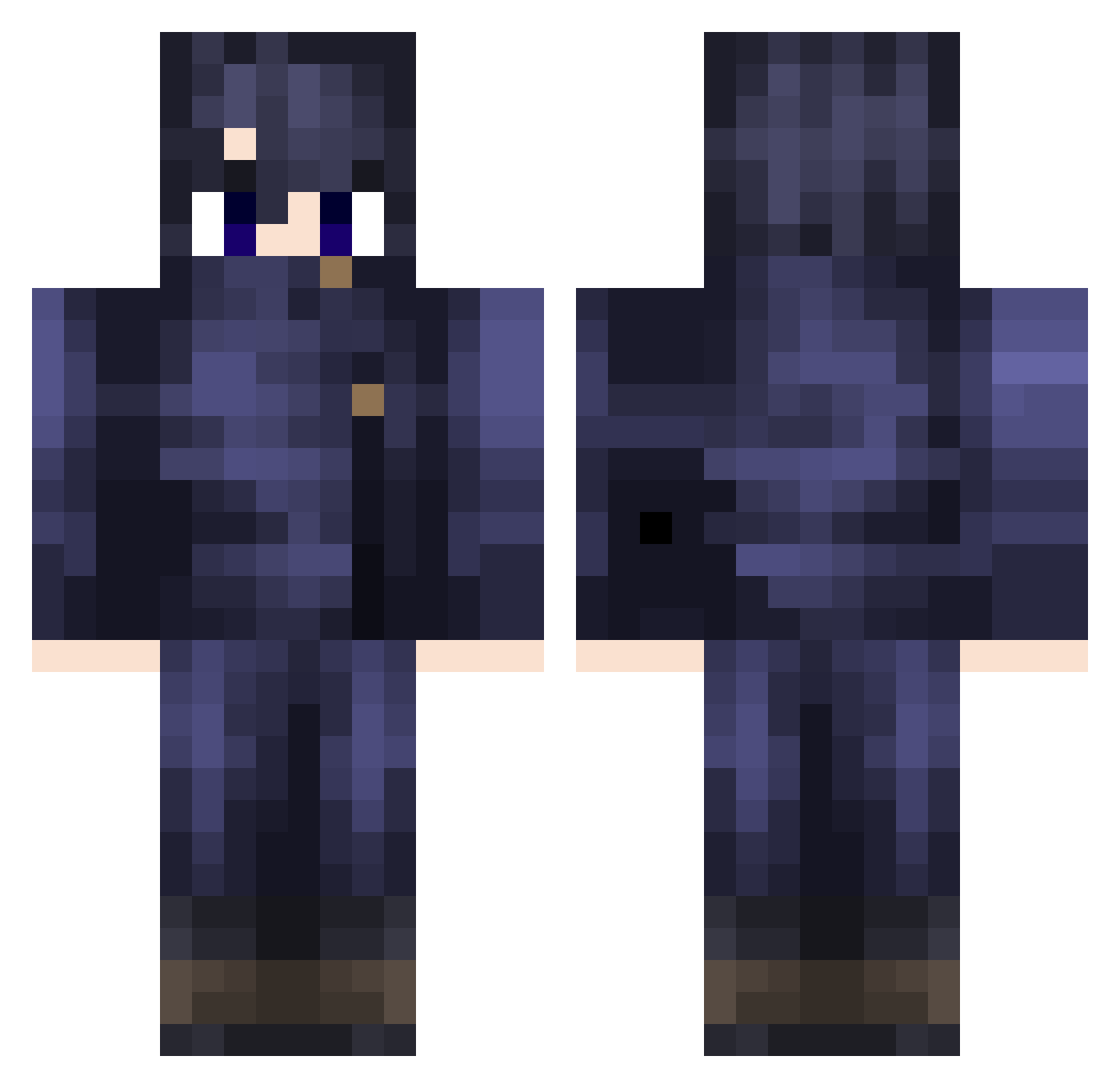 wylis1 Minecraft skin, front and back view