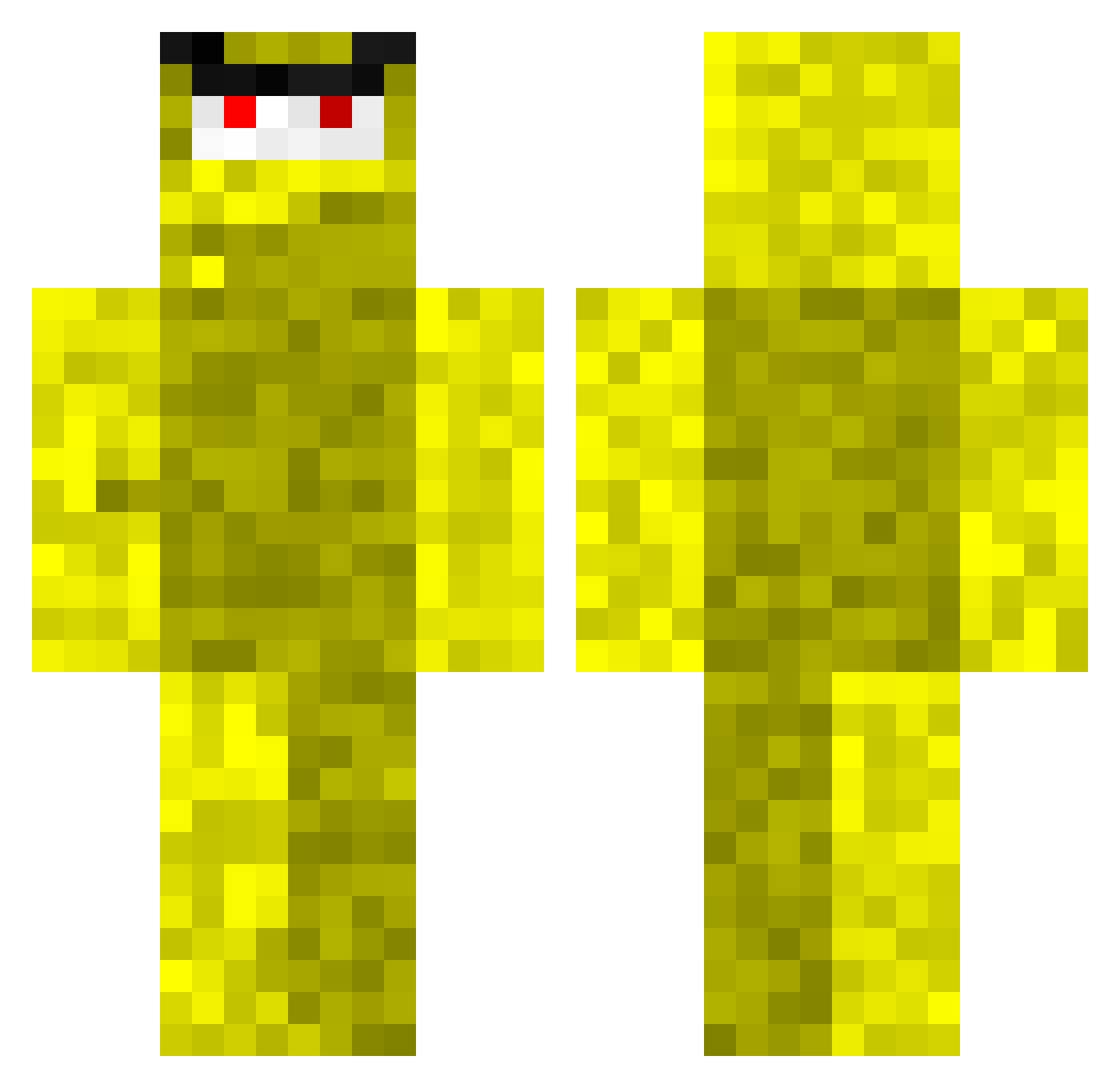 Zoihte Minecraft skin, front and back view