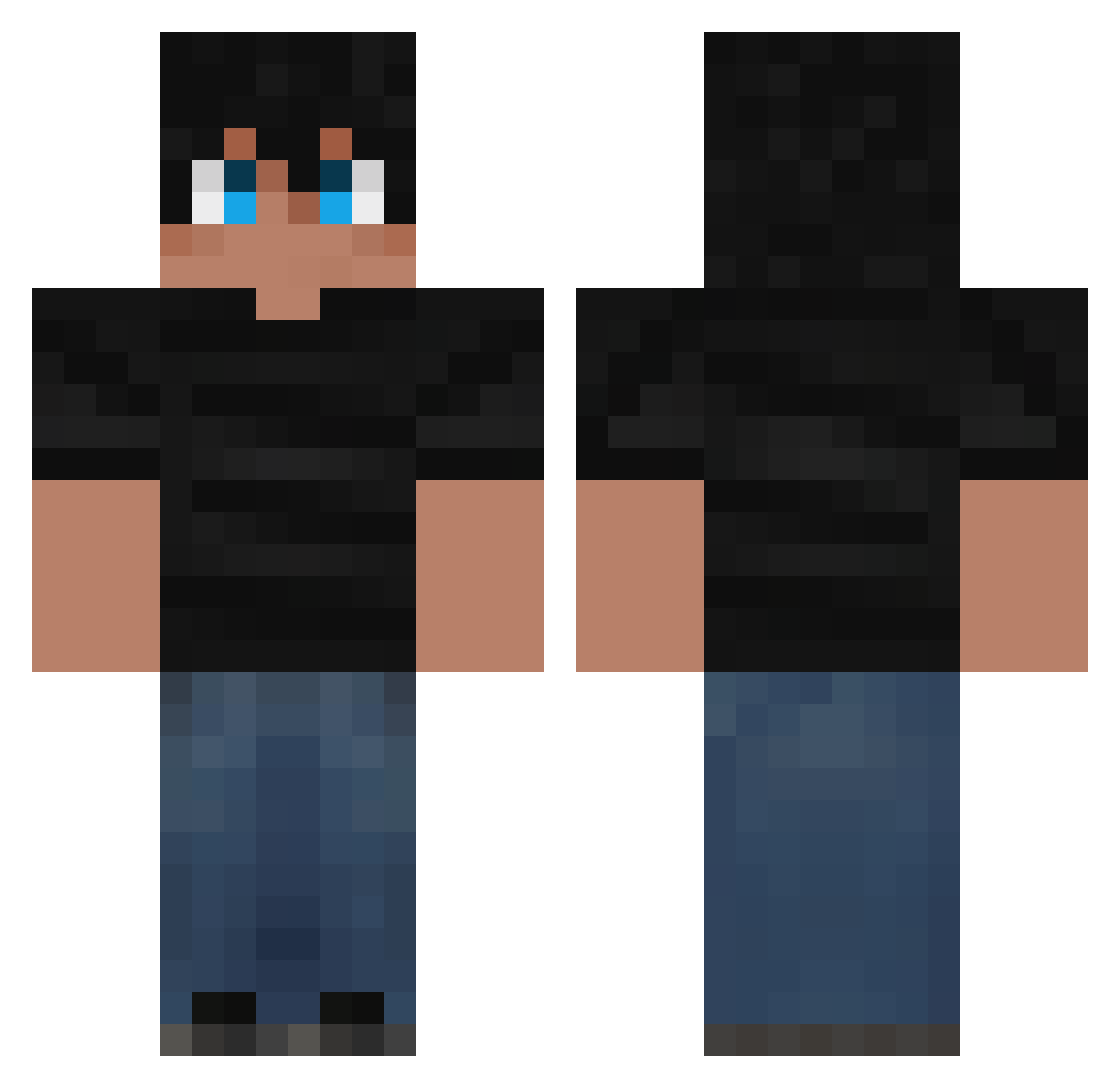 vitorhugogds Minecraft skin, front and back view