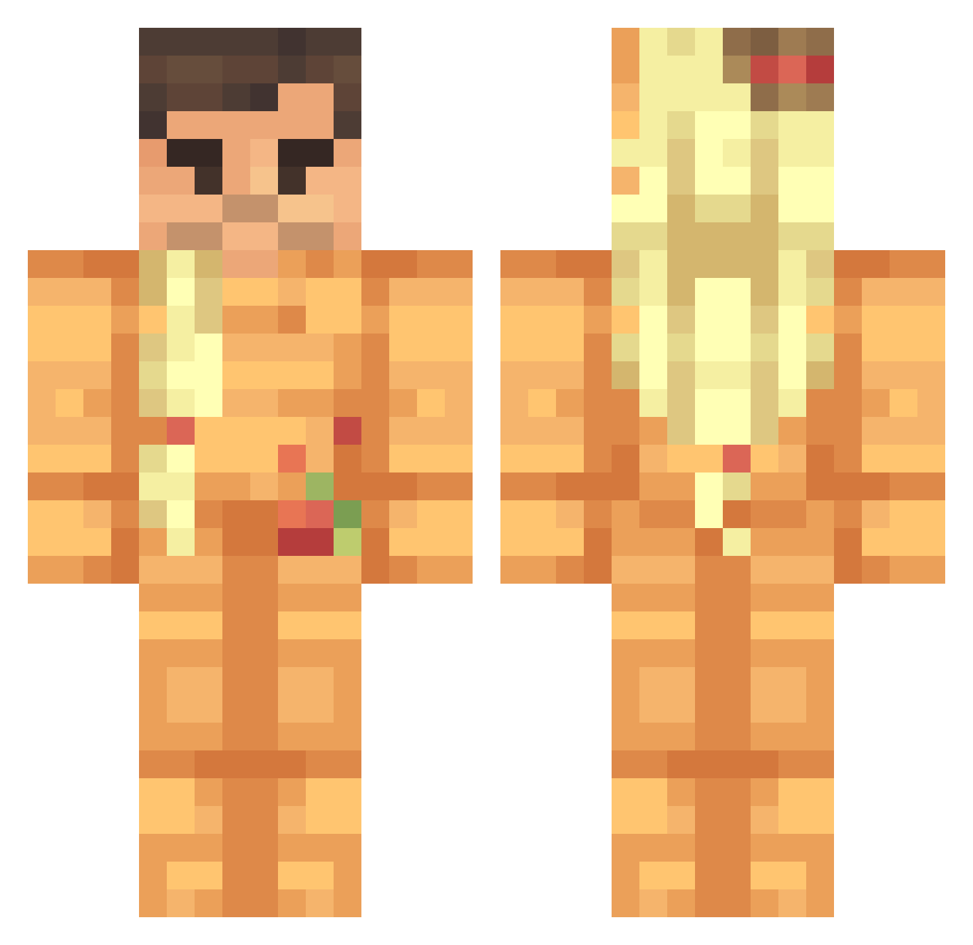 JAW5HIE Minecraft skin, front and back view