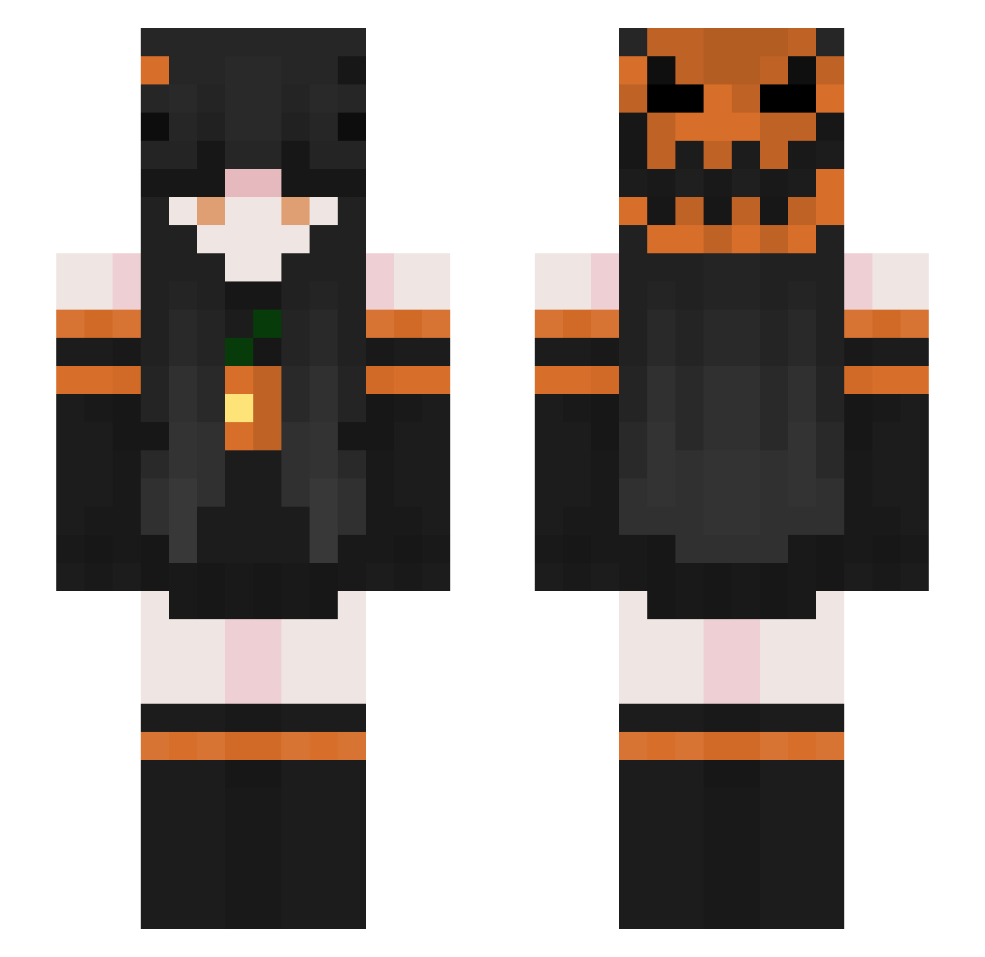 Baldi456 Minecraft skin, front and back view