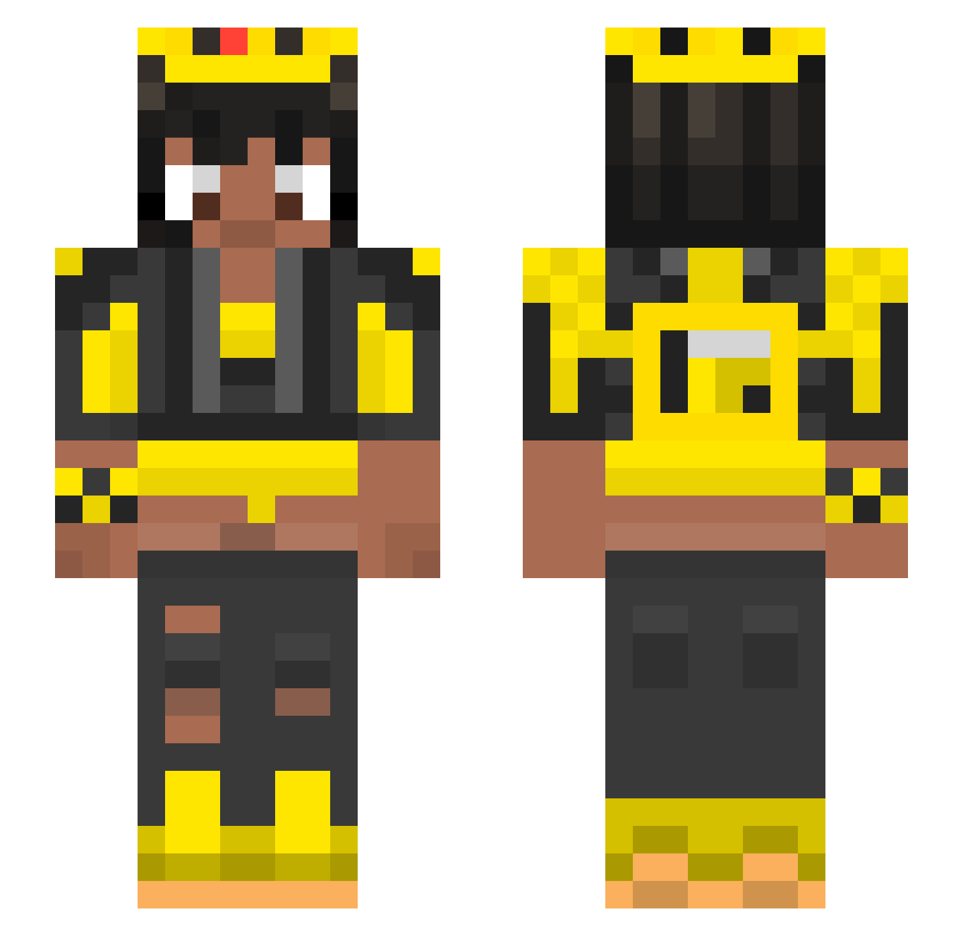 Jakwisha Minecraft skin, front and back view