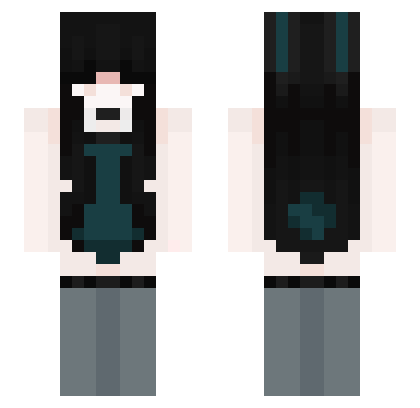 zDeivii Minecraft skin, front and back view