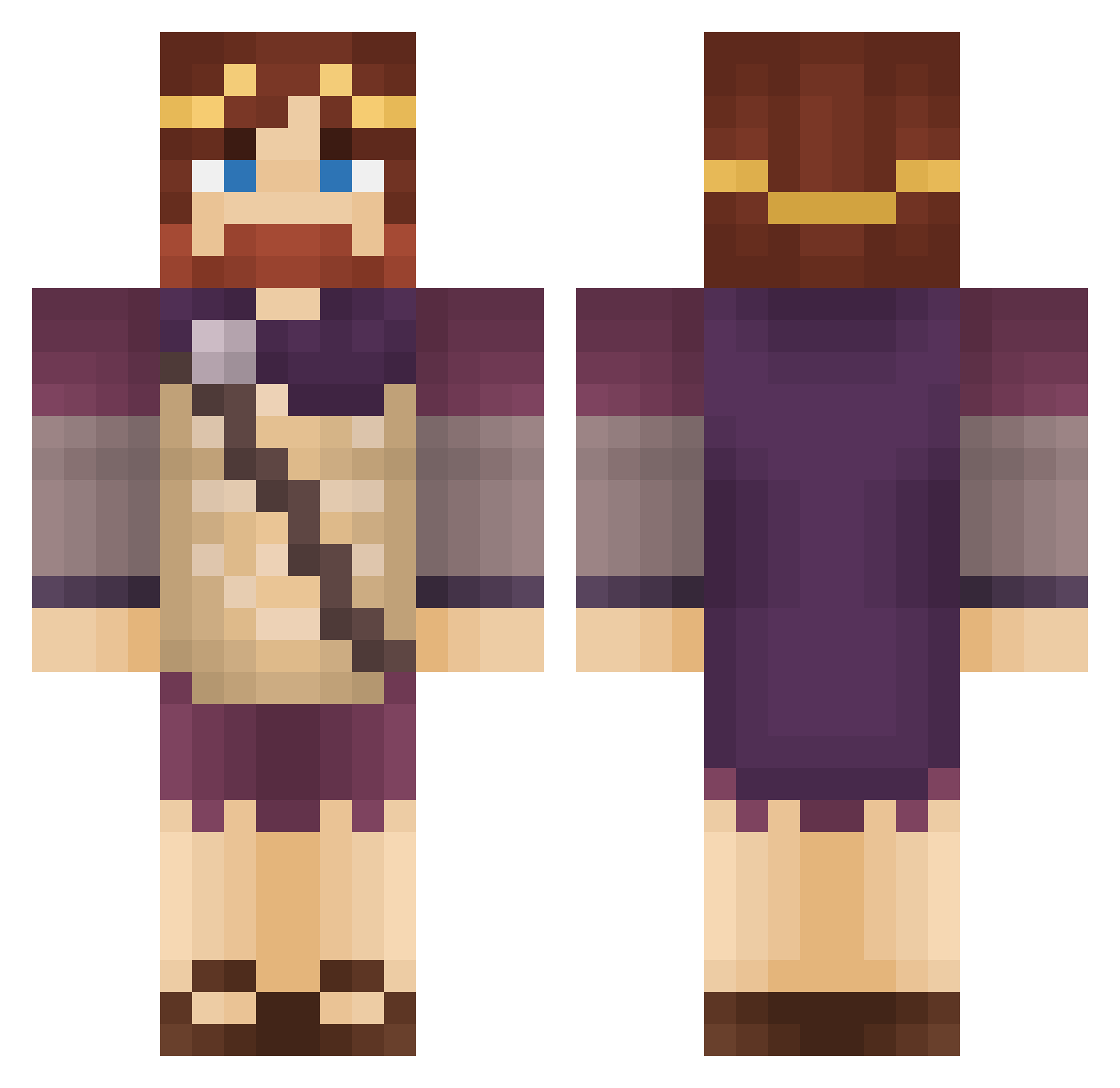 sombrerocacti Minecraft skin, front and back view