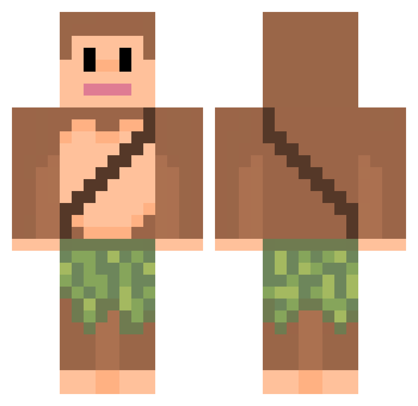 halfonso_a Minecraft skin, front and back view
