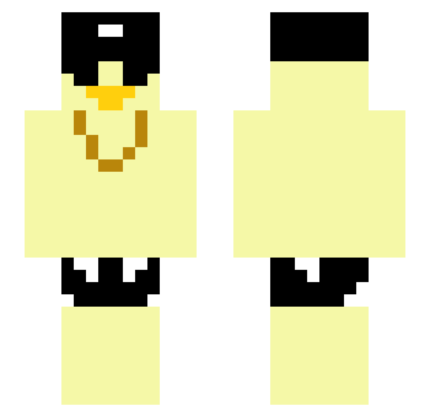 Smarron33 Minecraft skin, front and back view