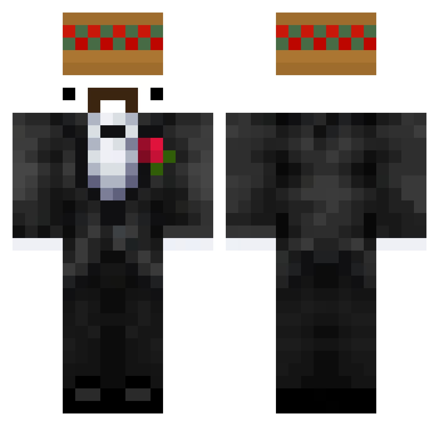 1SweetPlayrName Minecraft skin, front and back view
