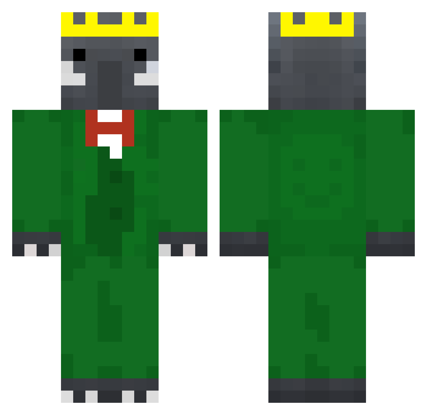 Babar12 Minecraft skin, front and back view