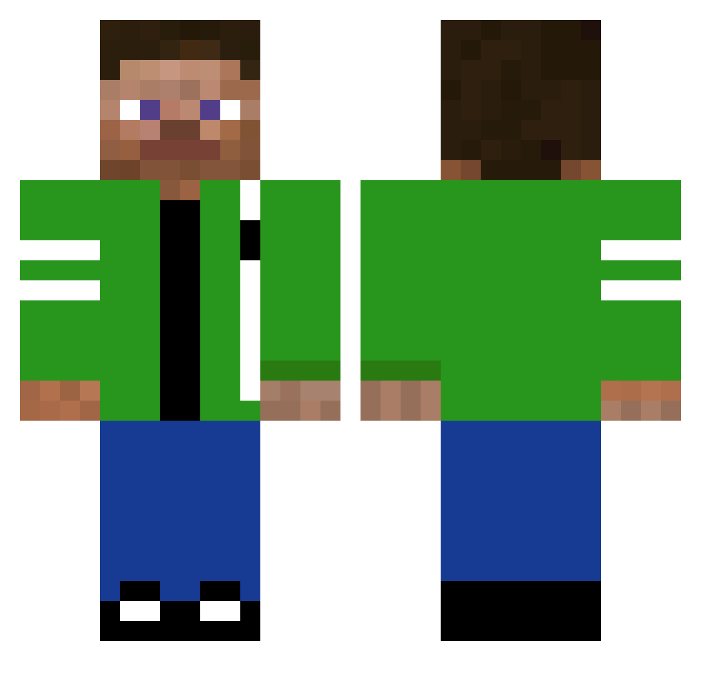 Chesco1 Minecraft skin, front and back view
