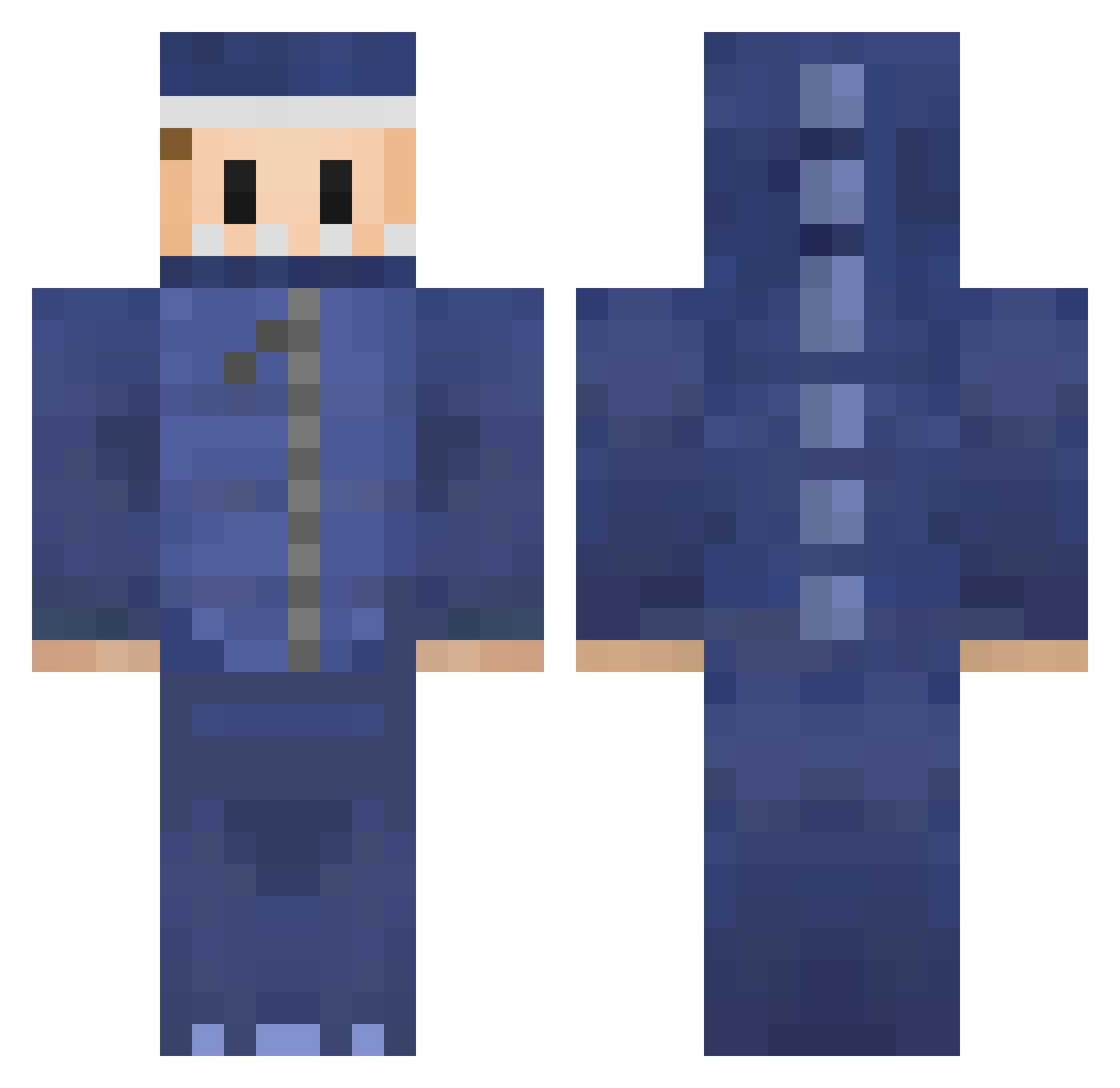 FcHansaRostock Minecraft skin, front and back view