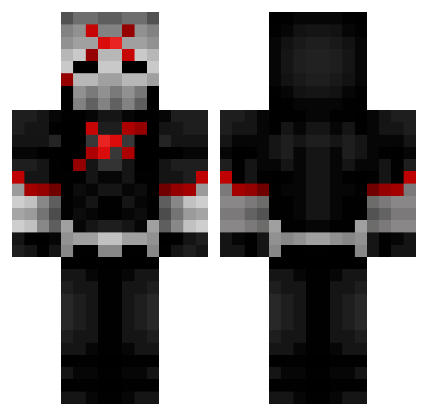 LavenderHawk234 Minecraft skin, front and back view