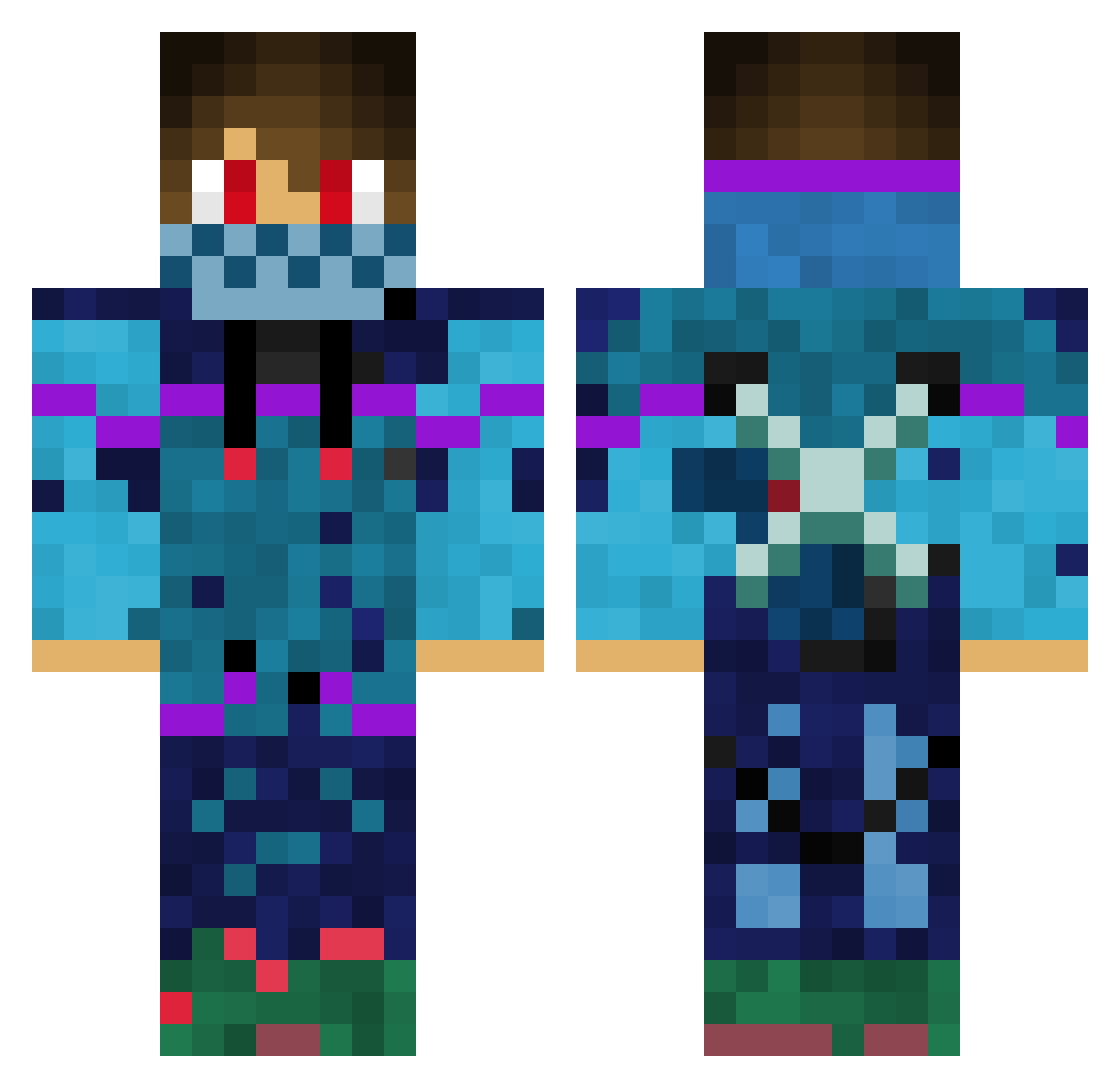 ItanMark Minecraft skin, front and back view