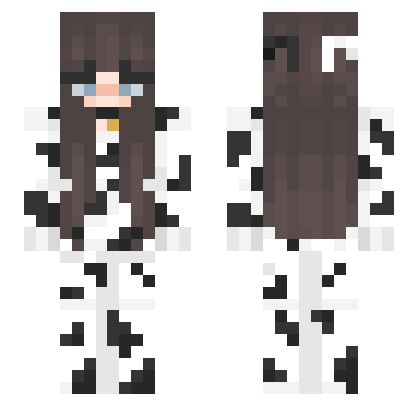 Calcio_ Minecraft skin, front and back view