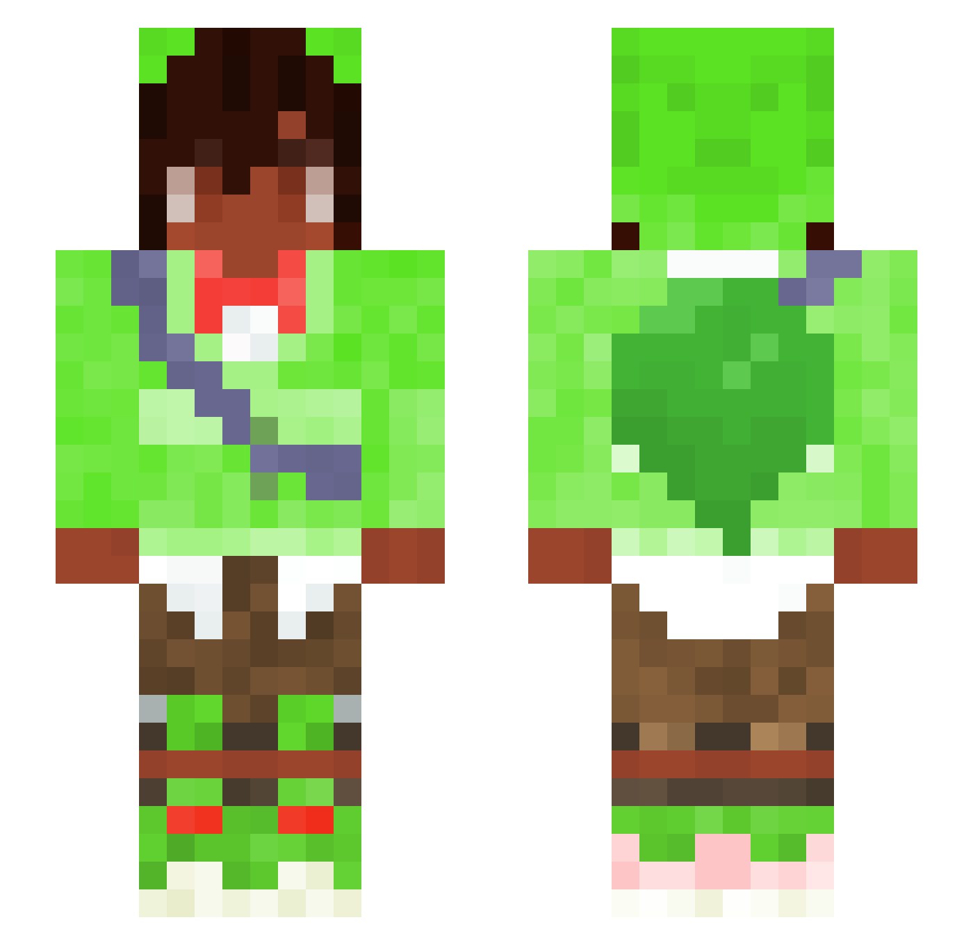TalibSzn Minecraft skin, front and back view
