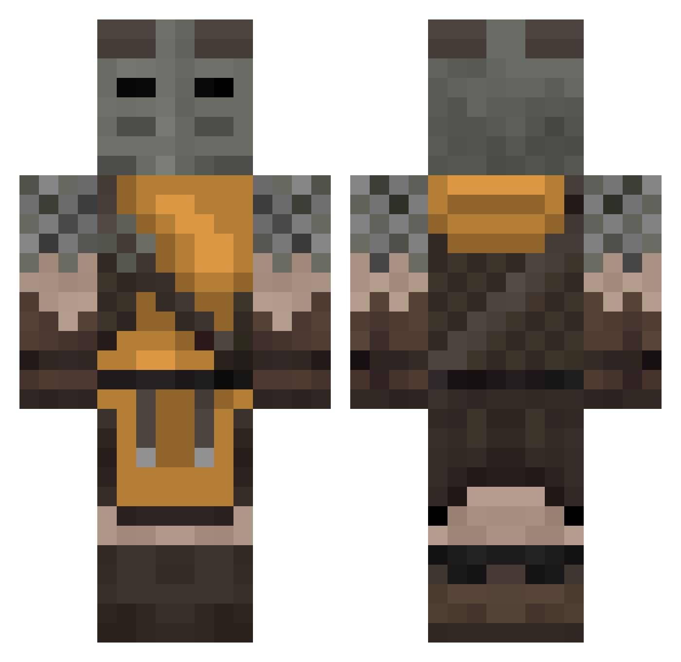 Saverick Minecraft skin, front and back view