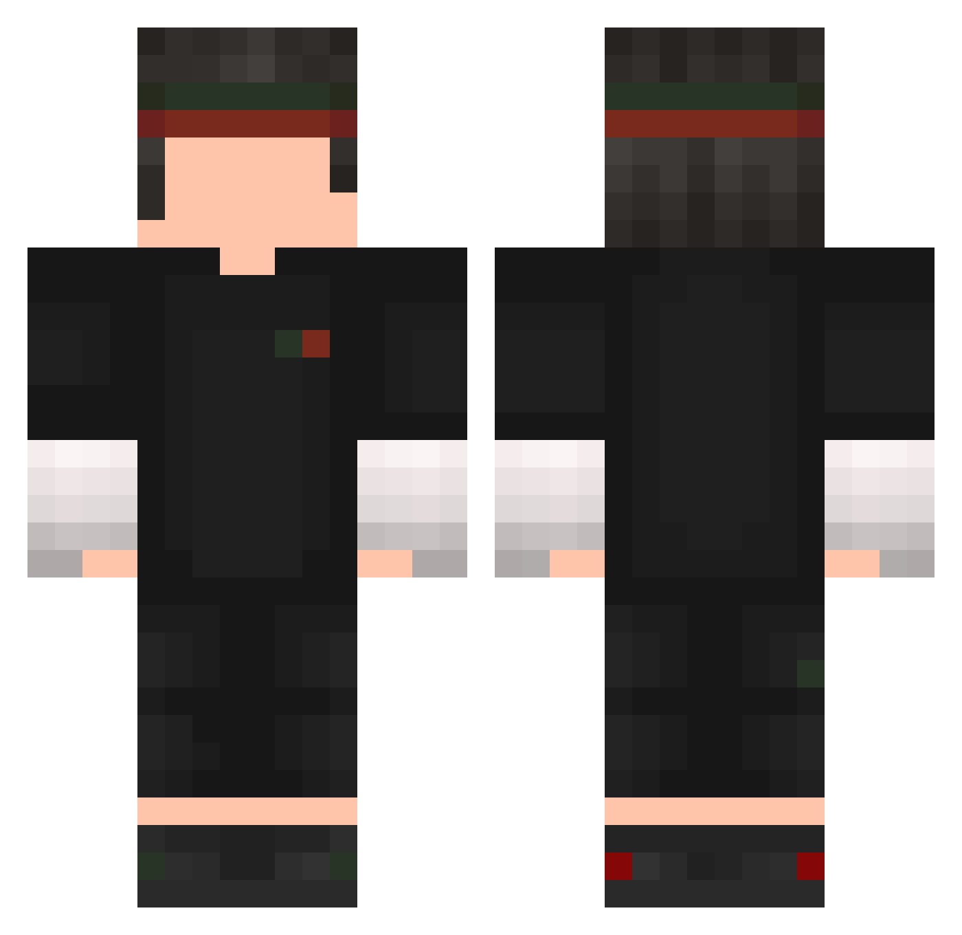 EkeepDZhong Minecraft skin, front and back view
