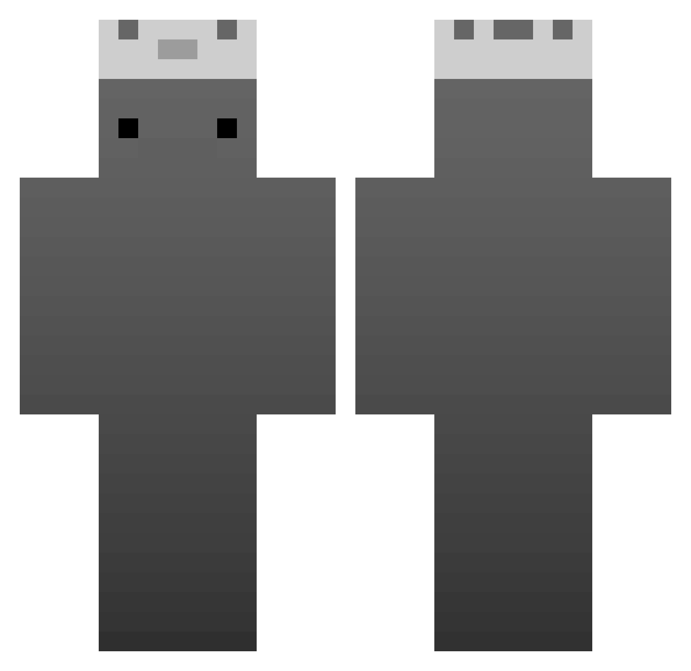 Towhui Minecraft skin, front and back view