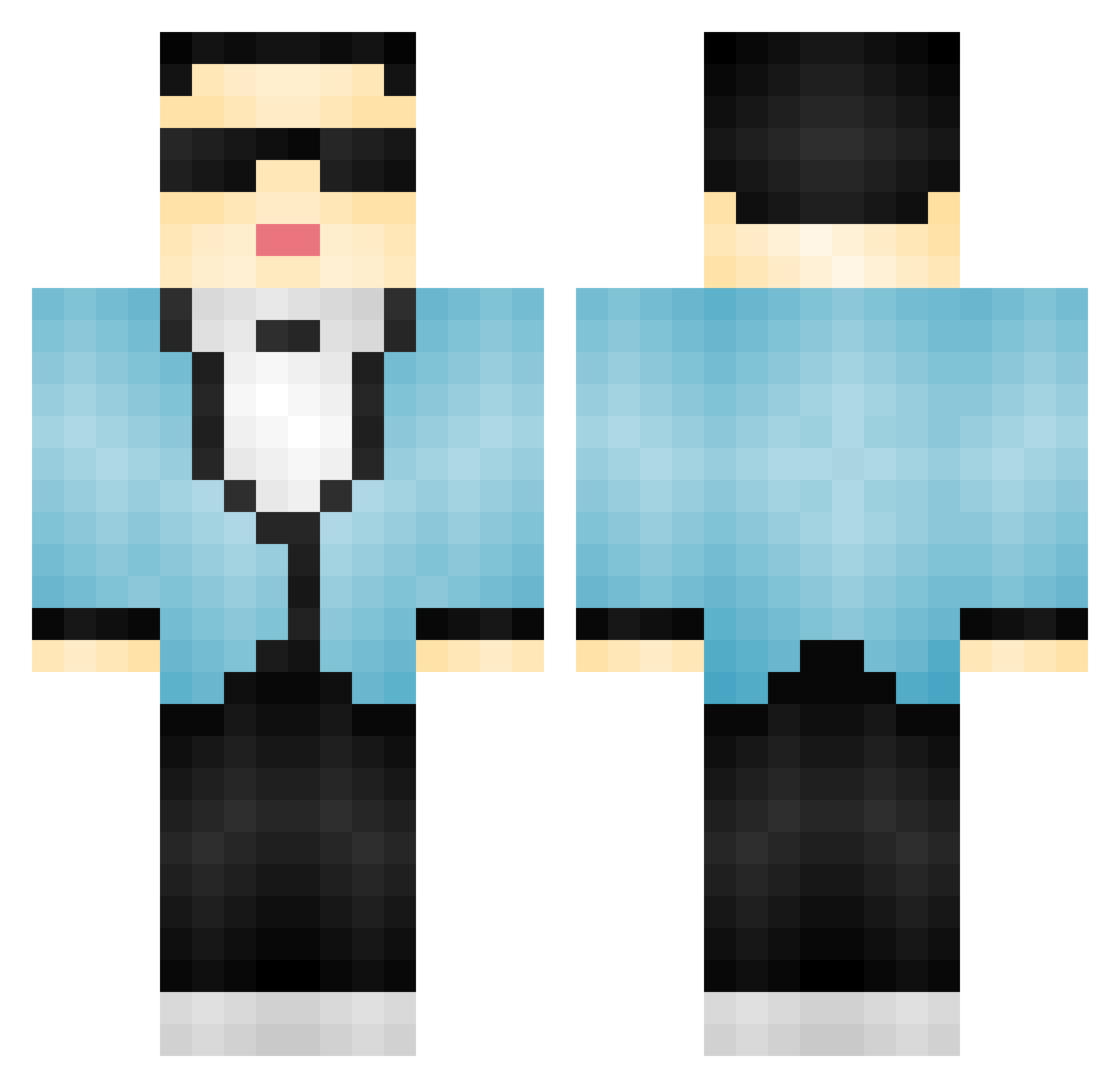 Lemon_87 Minecraft skin, front and back view